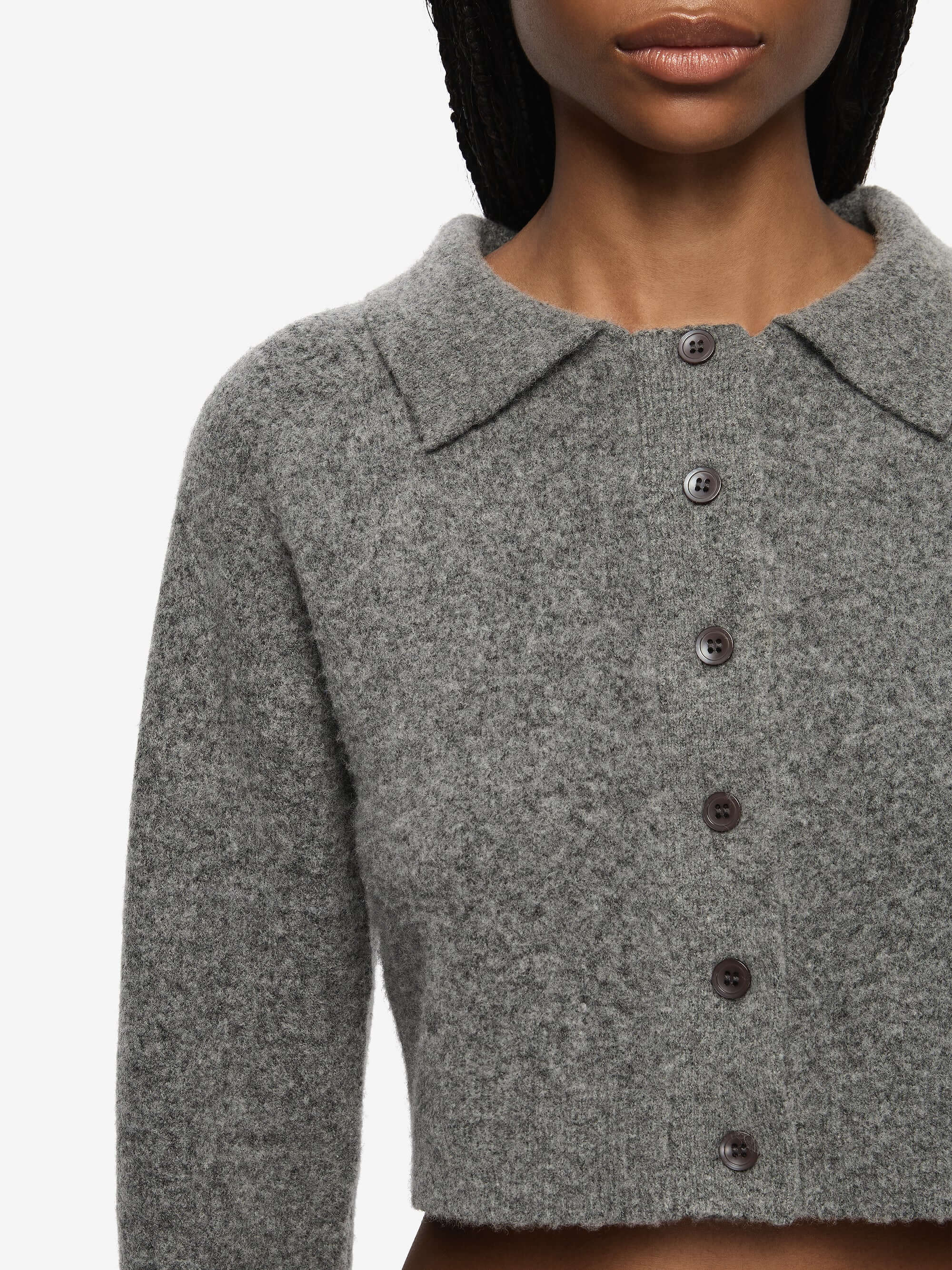 ADA CROPPED CARDI - CHARCOAL - Image 4