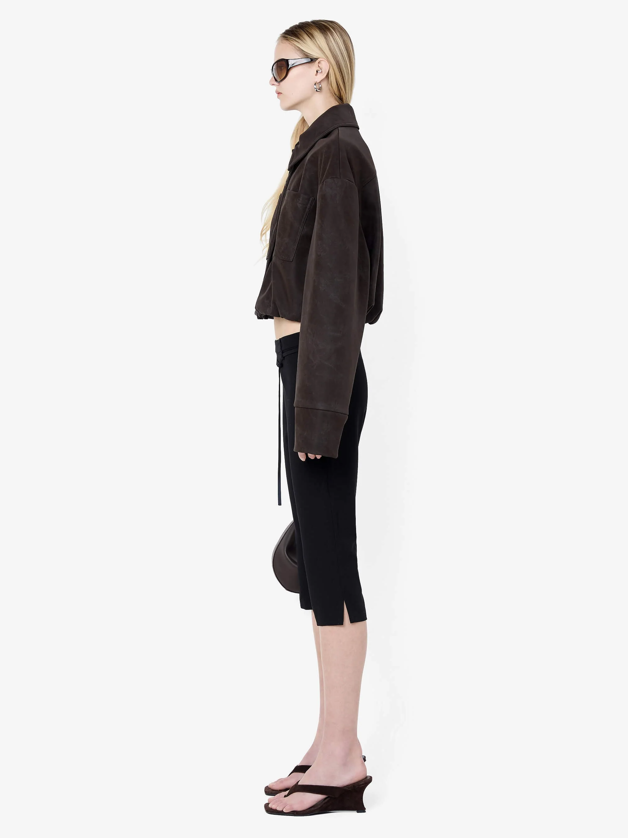 ALARIC CROPPED JACKET - ESPRESSO - Image 2