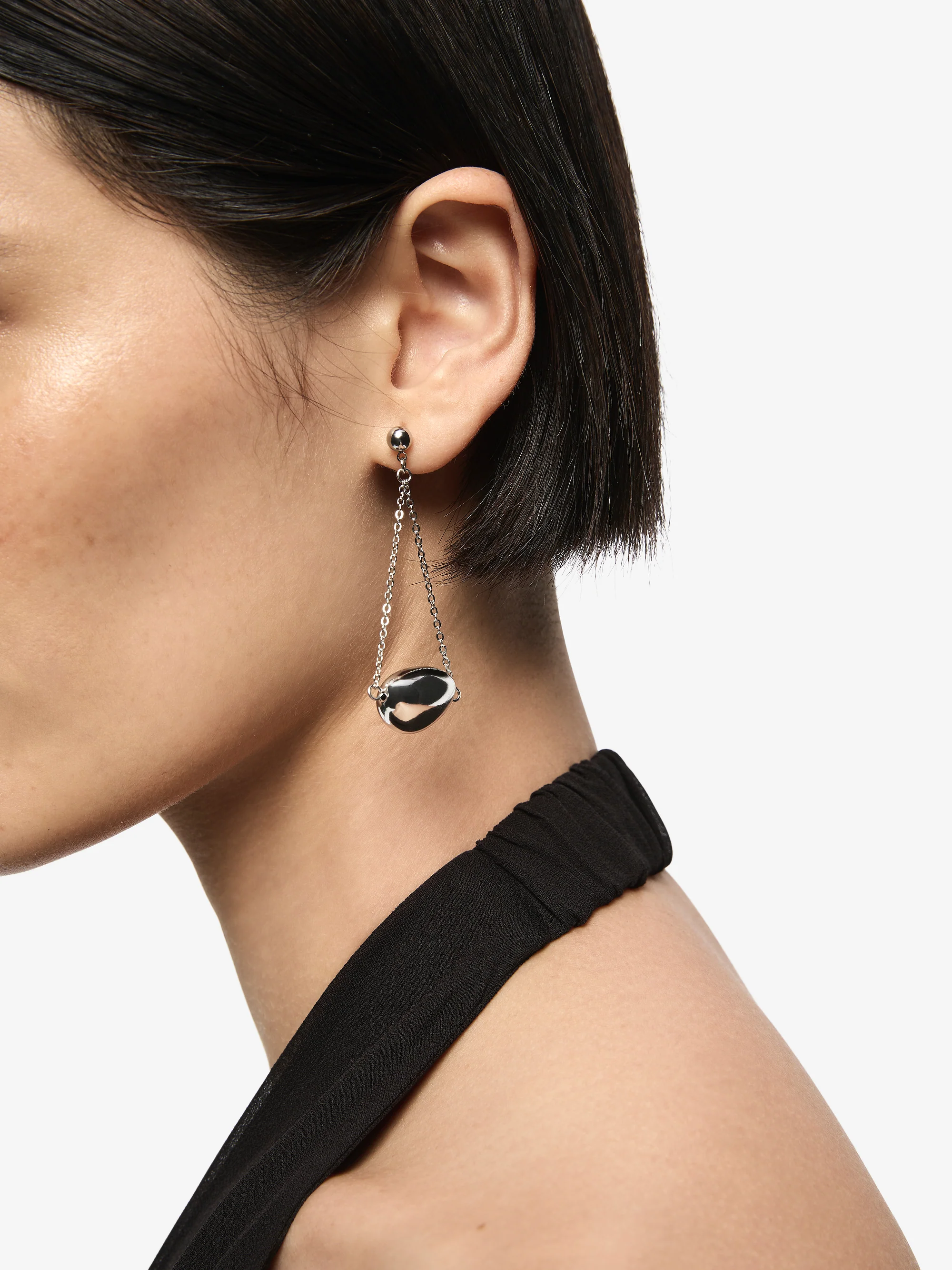 ALEXA EARRINGS - SILVER - Image 4