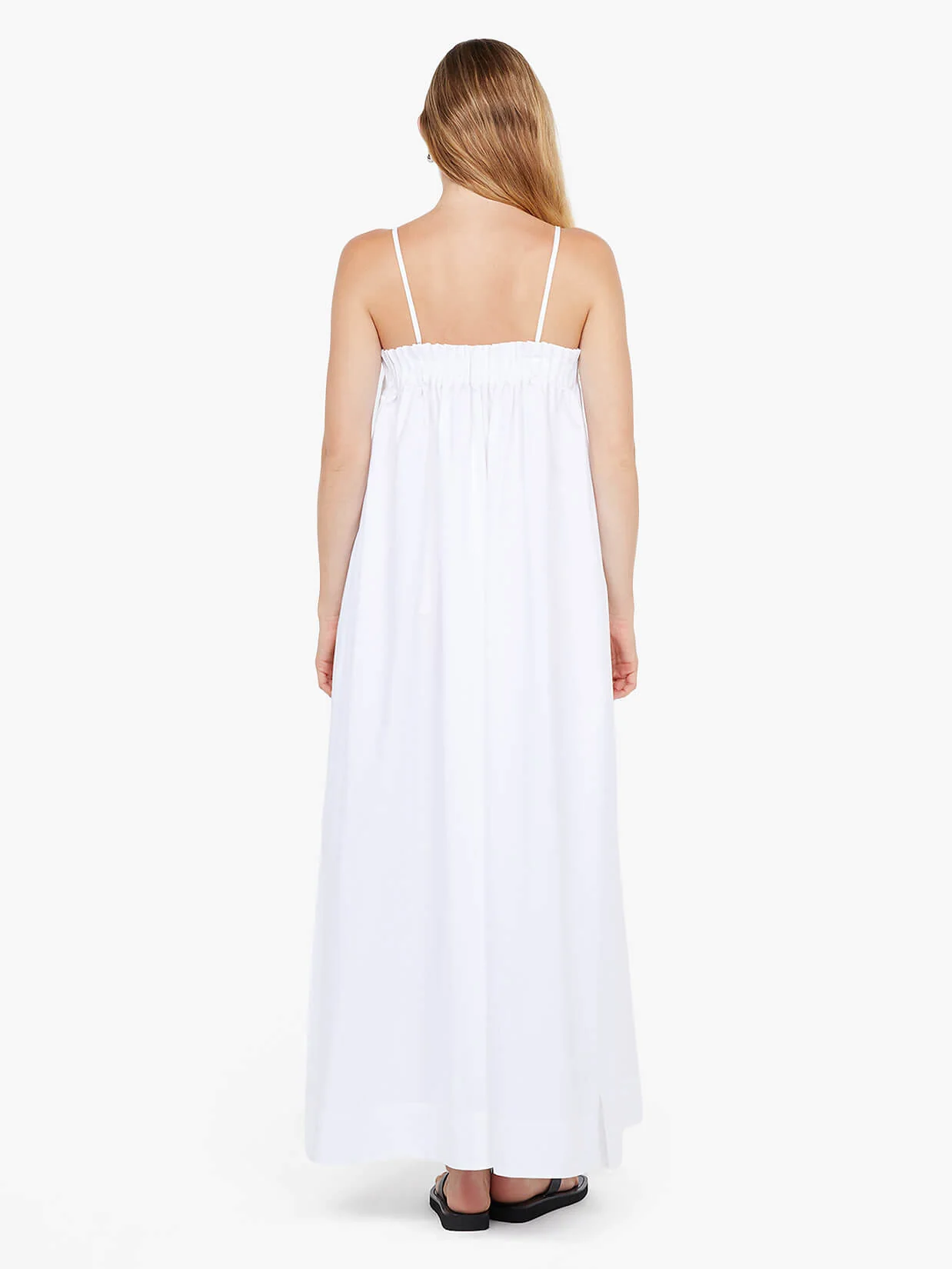ALUCA PINTUCK MAXI DRESS - WHITE - Image 3
