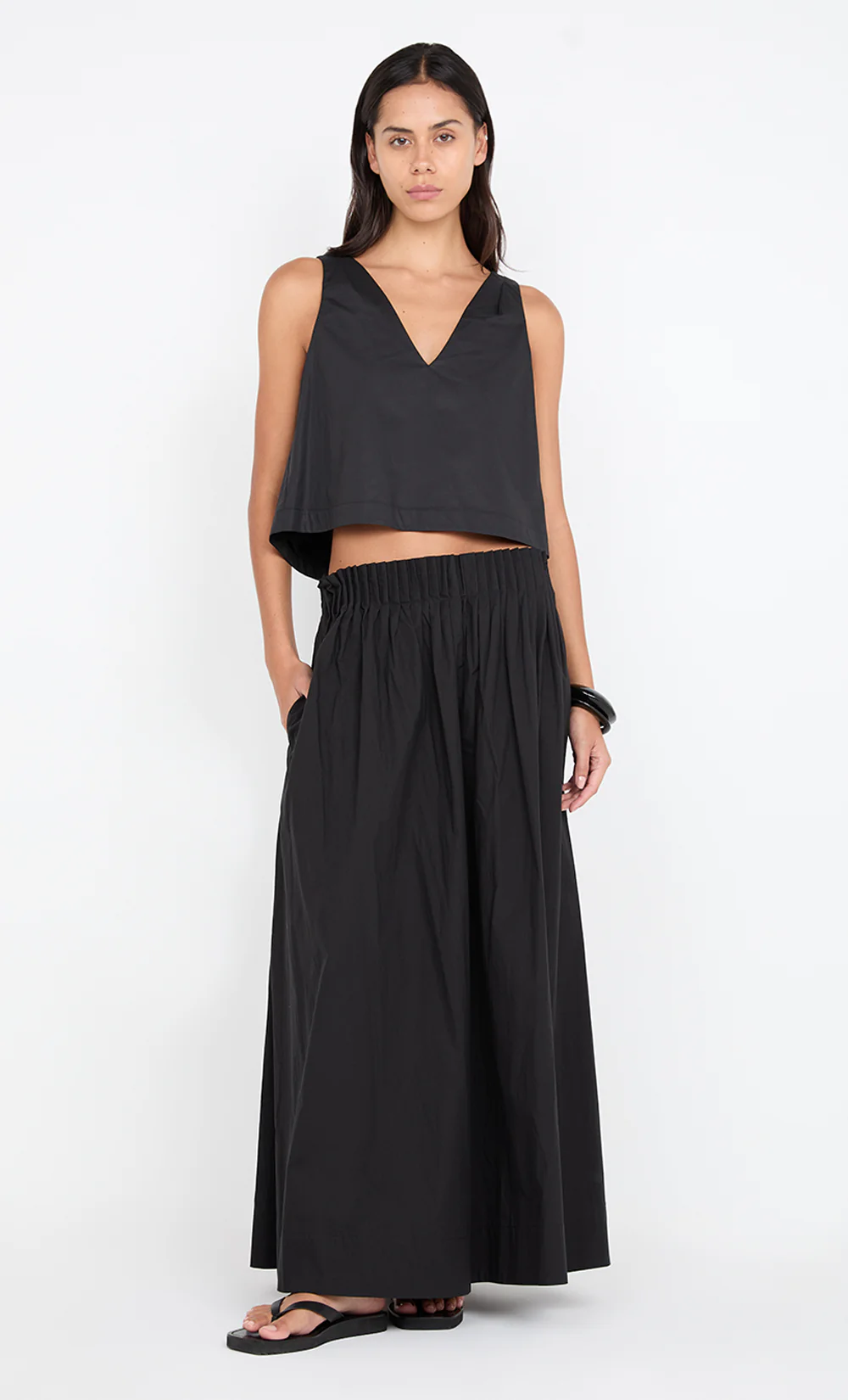 ALUCA V NECK TOP - BLACK - Image 5