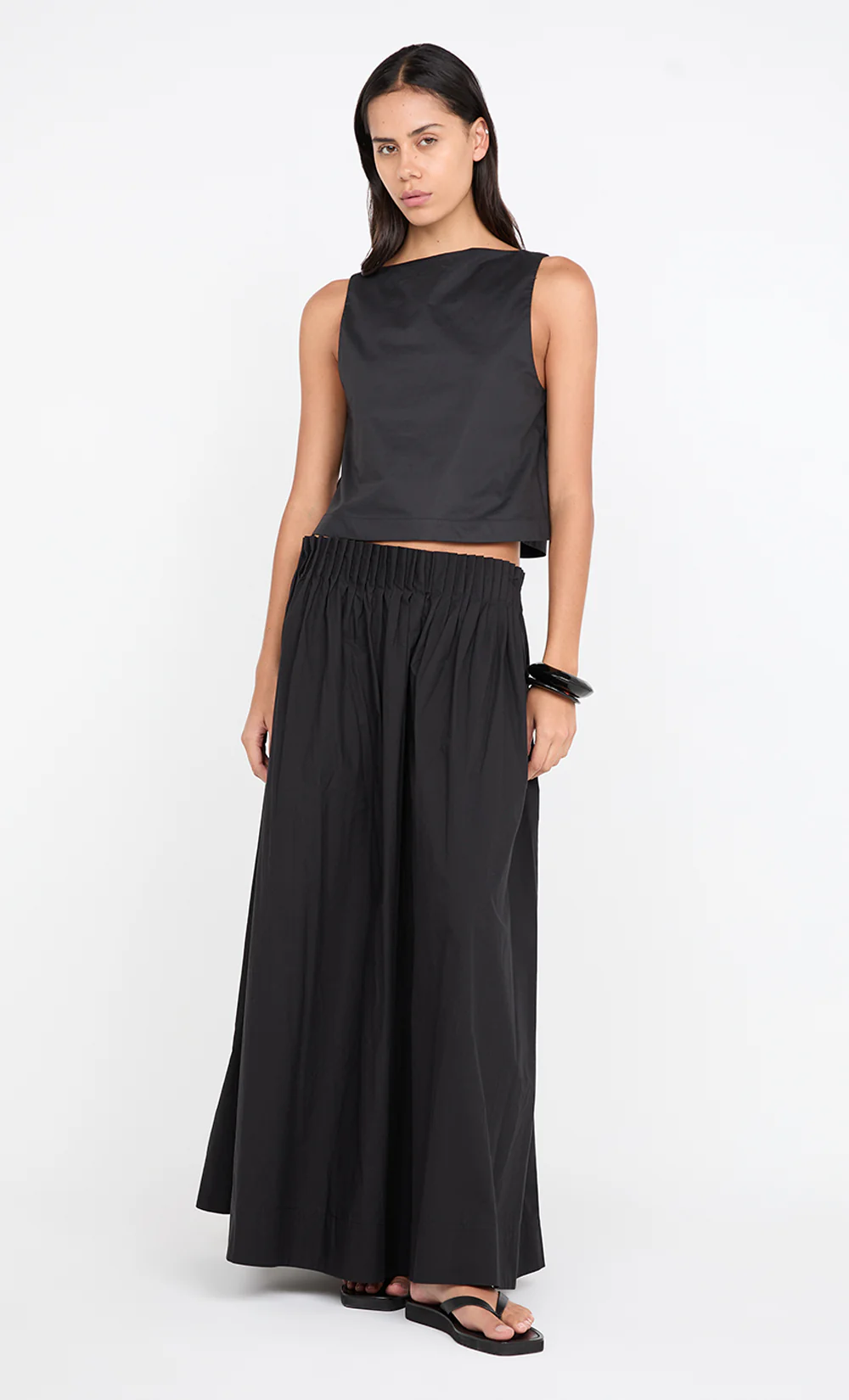 ALUCA V NECK TOP - BLACK - Image 6