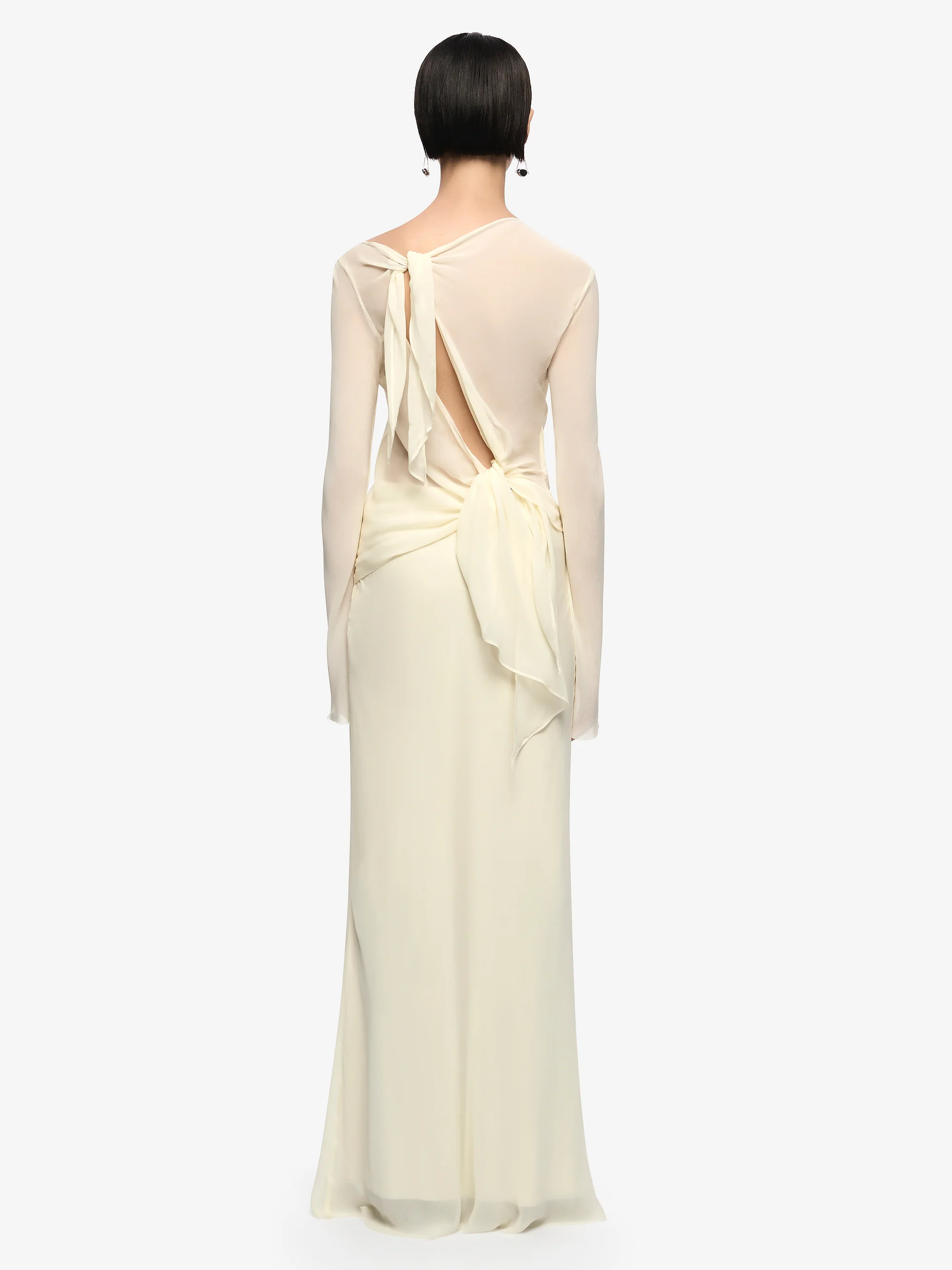 AMANDA LONG SLEEVE MAXI DRESS - LEMON SORBET - Image 4