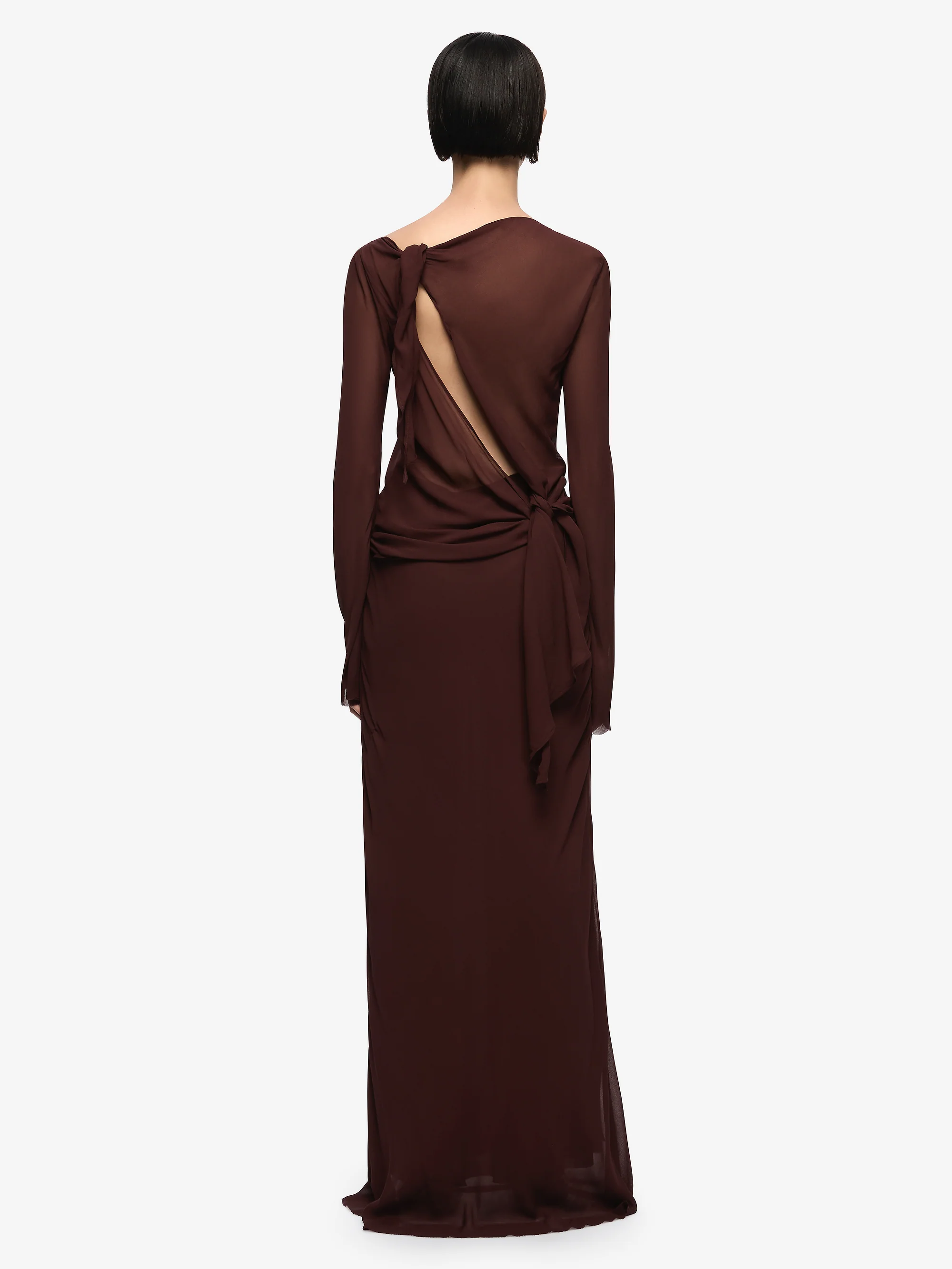 AMANDA LONG SLEEVE MAXI DRESS - RAISIN - Image 2