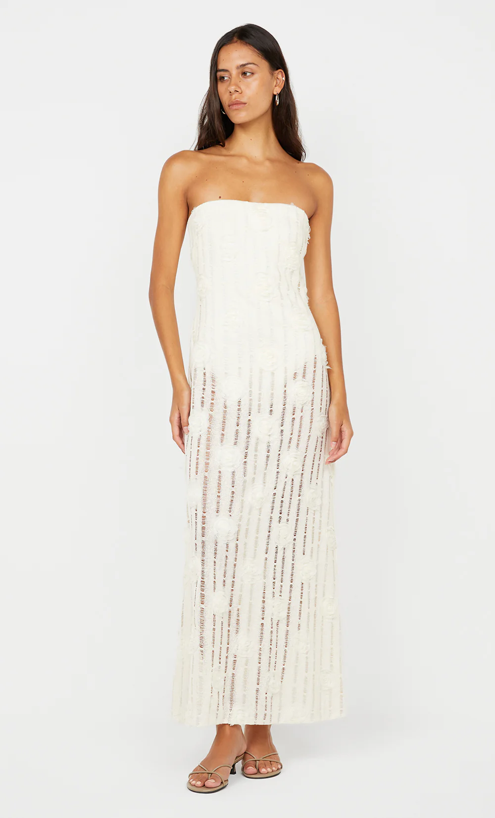 AMELIE STRAPLESS DRESS - IVORY - Image 3