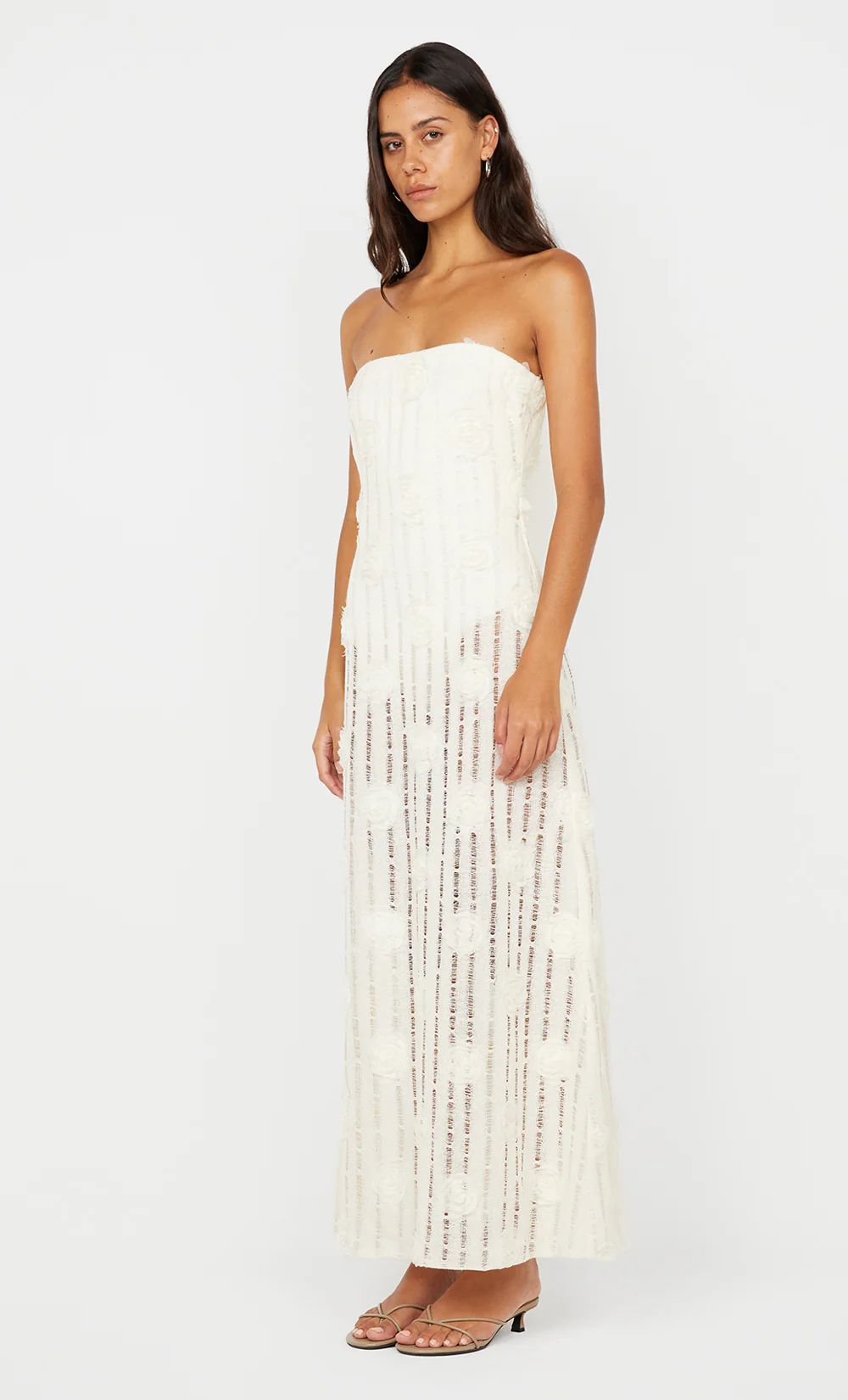 AMELIE STRAPLESS DRESS - IVORY - Image 4