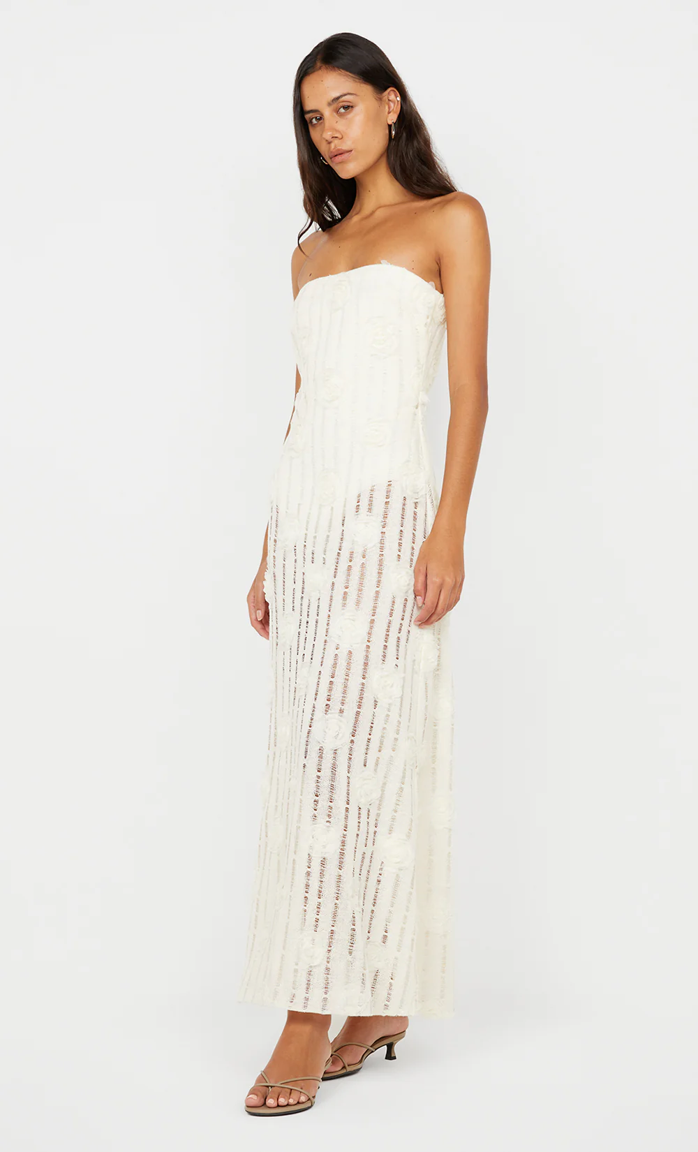 AMELIE STRAPLESS DRESS - IVORY - Image 5