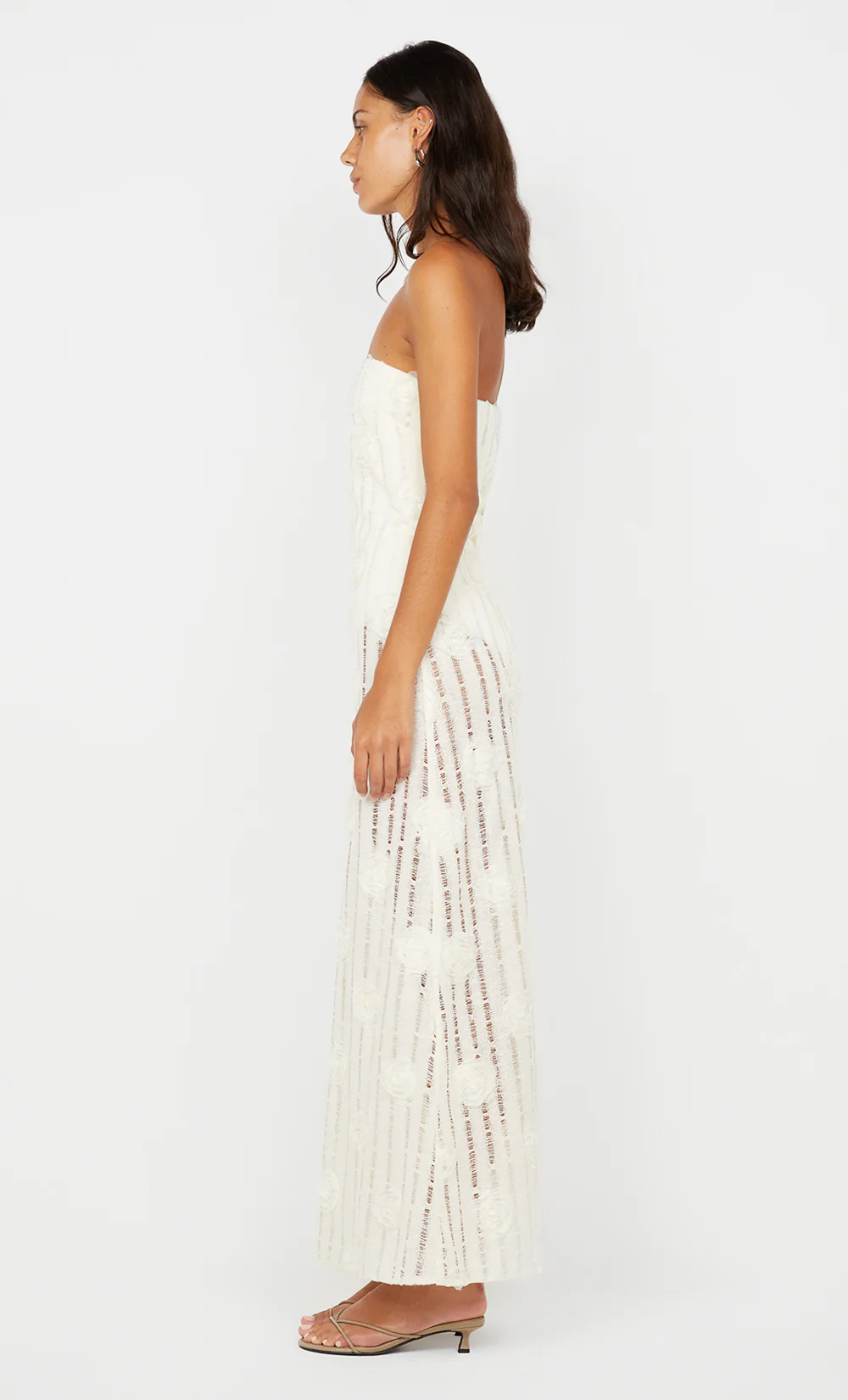 AMELIE STRAPLESS DRESS - IVORY - Image 6