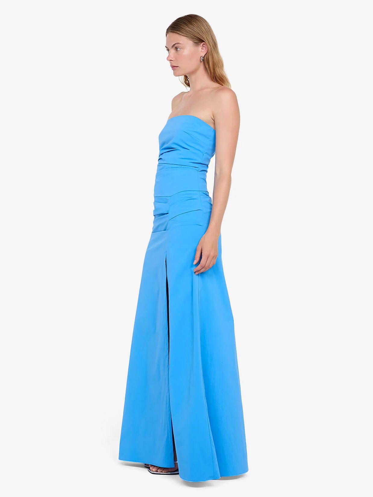 ANGELINA STRAPLESS MAXI DRESS - MID BLUE - Image 2