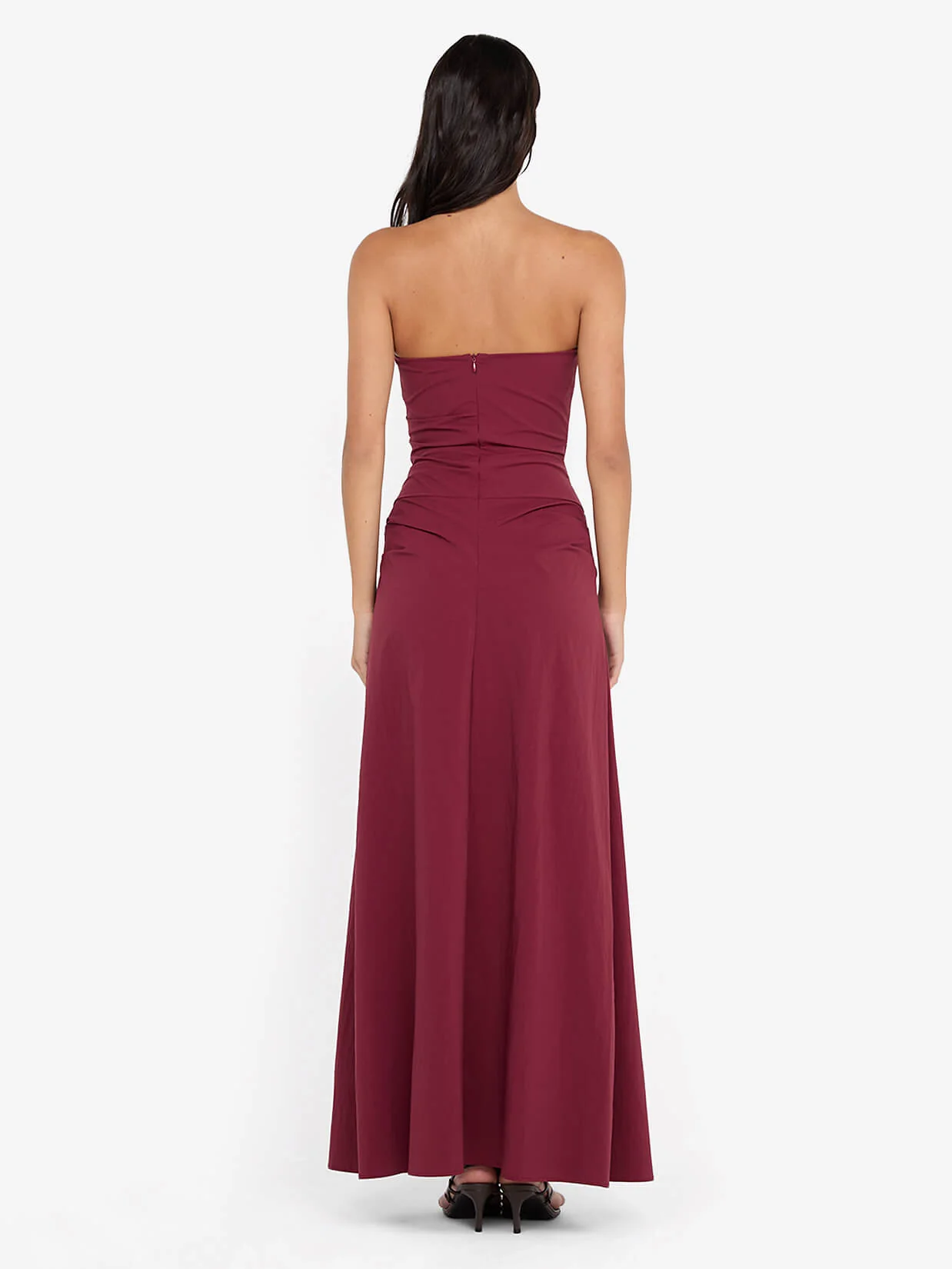 ANGELINA STRAPLESS MAXI DRESS - PLUM - Image 3
