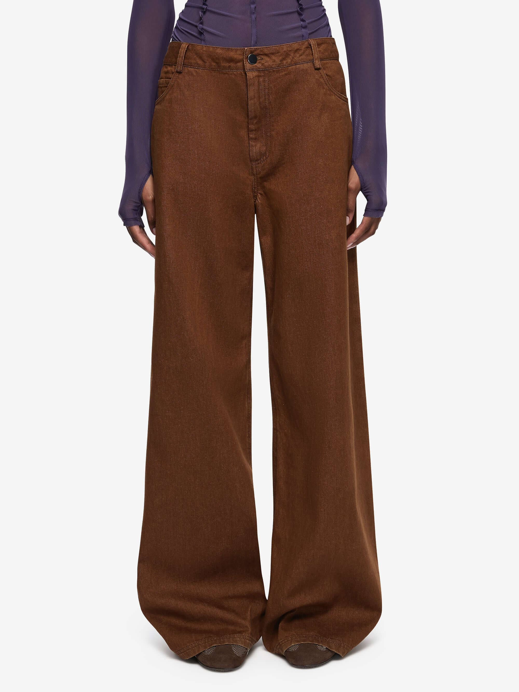 ANISTA DENIM PANT - COGNAC - Image 3