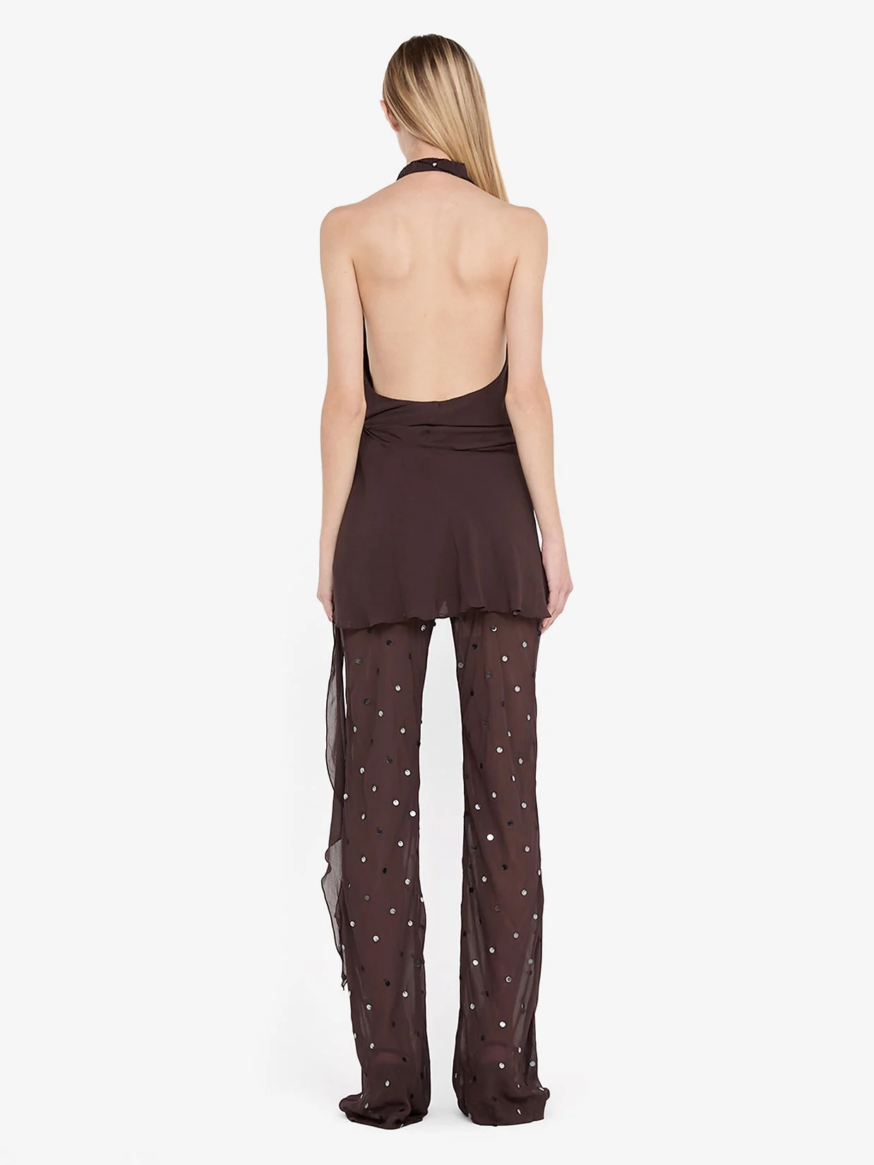 ARIELLE PANT - DARK CHOC SEQUIN - Image 4