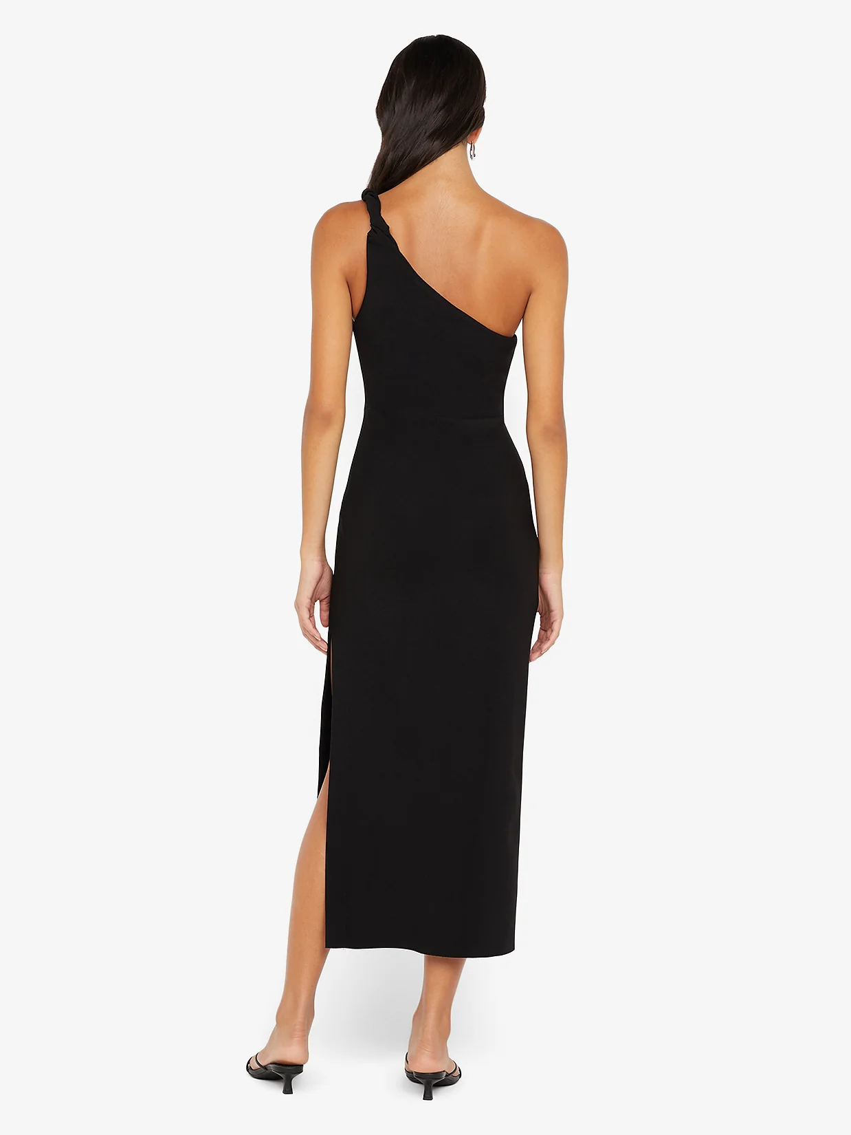 ARIVEN ASYM MIDI DRESS - BLACK - Image 3