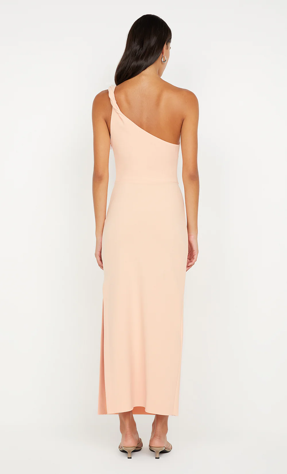 ARIVEN ASYM MIDI DRESS - PEACH - Image 4