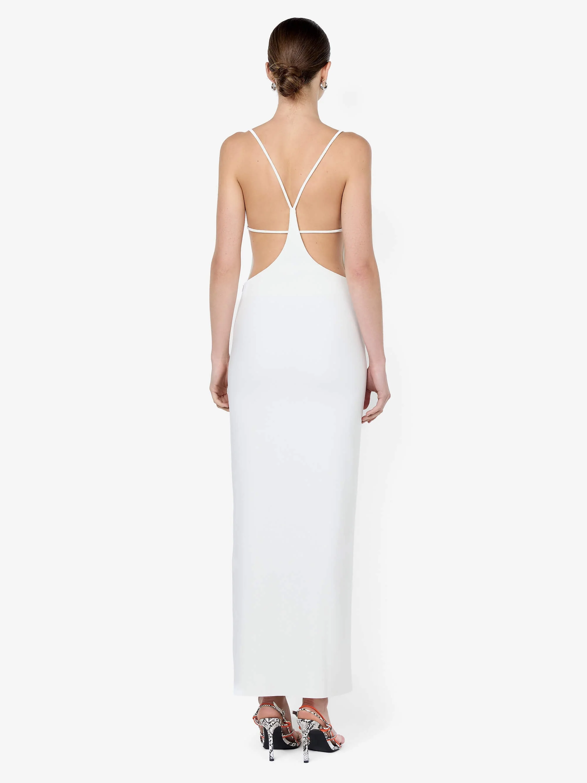 ARLENE STRAPPY MIDI DRESS - IVORY - Image 2