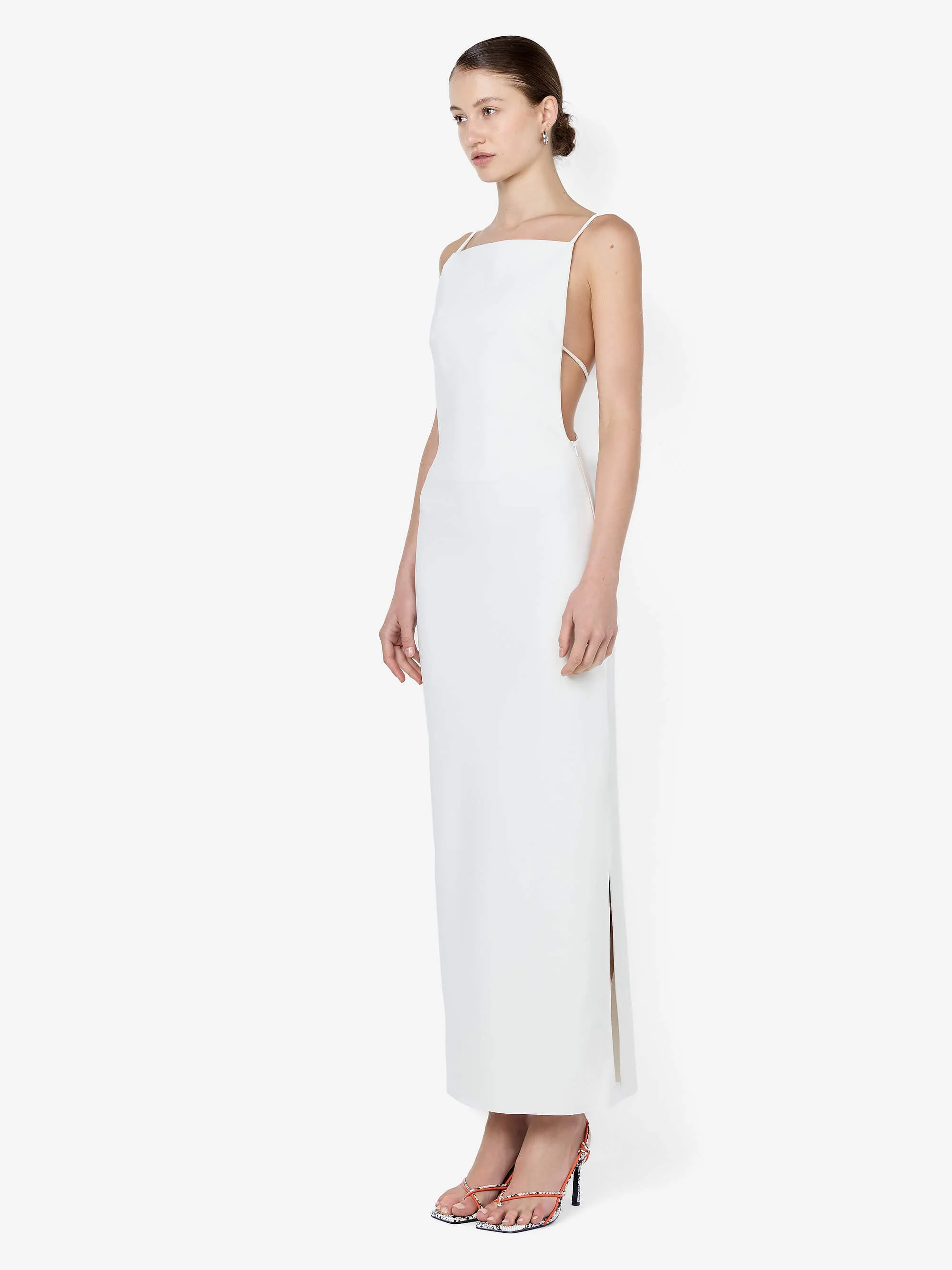 ARLENE STRAPPY MIDI DRESS - IVORY - Image 4