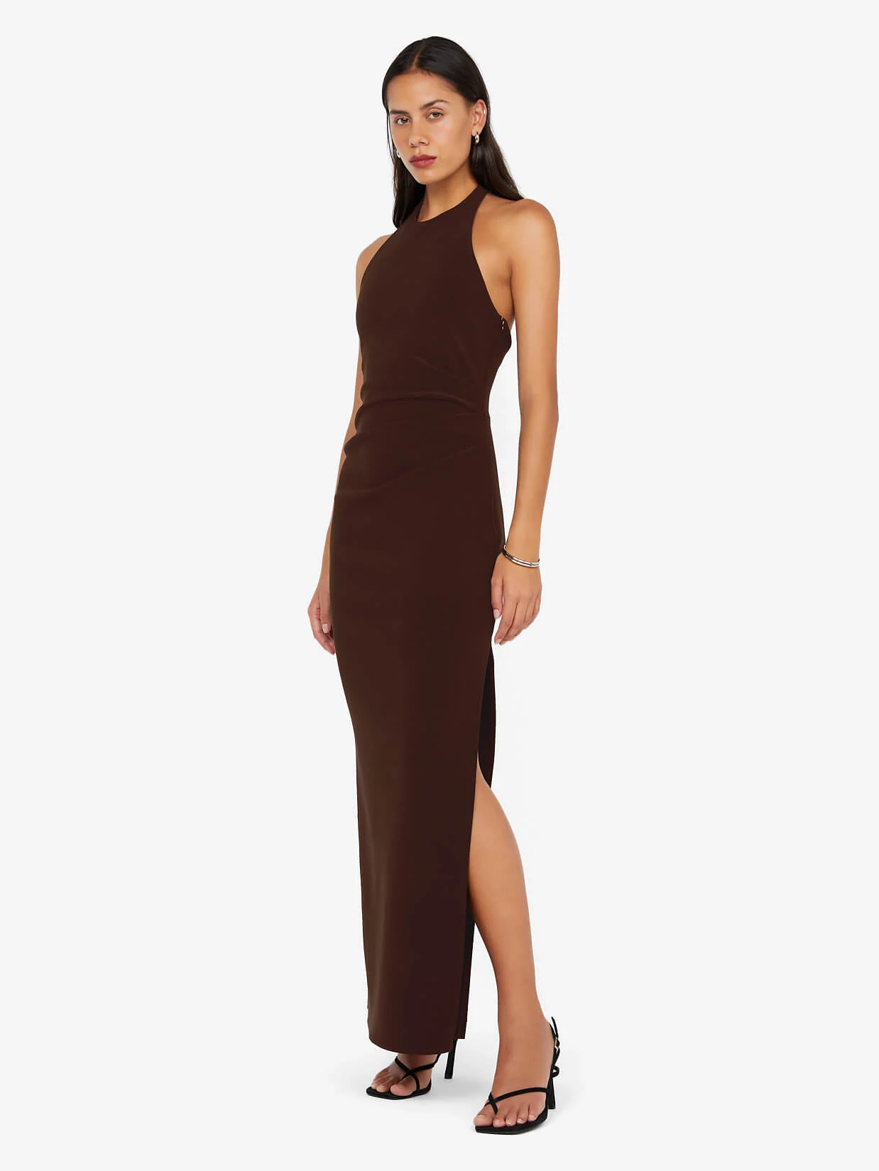 ASTA MAXI DRESS - DARK CHOCOLATE - Image 2