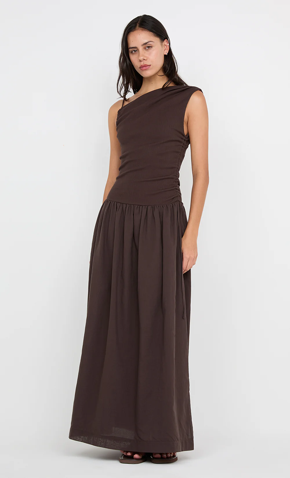 AUBREE MAXI DRESS - DARK CHOCOLATE - Image 3