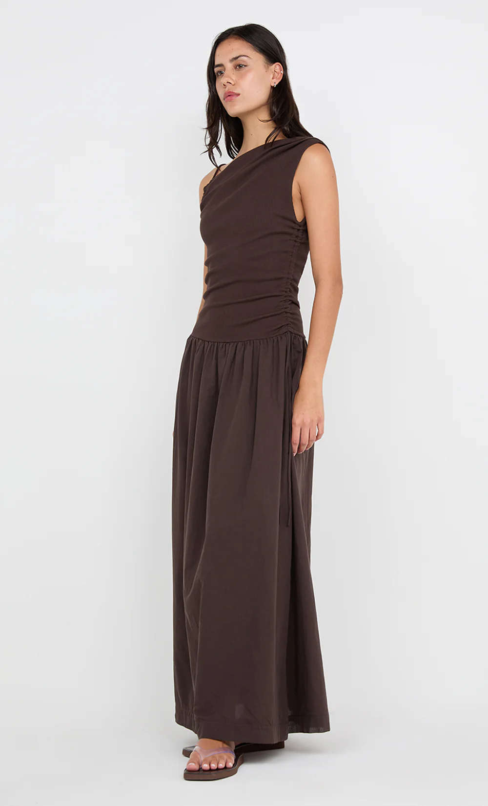 AUBREE MAXI DRESS - DARK CHOCOLATE - Image 5
