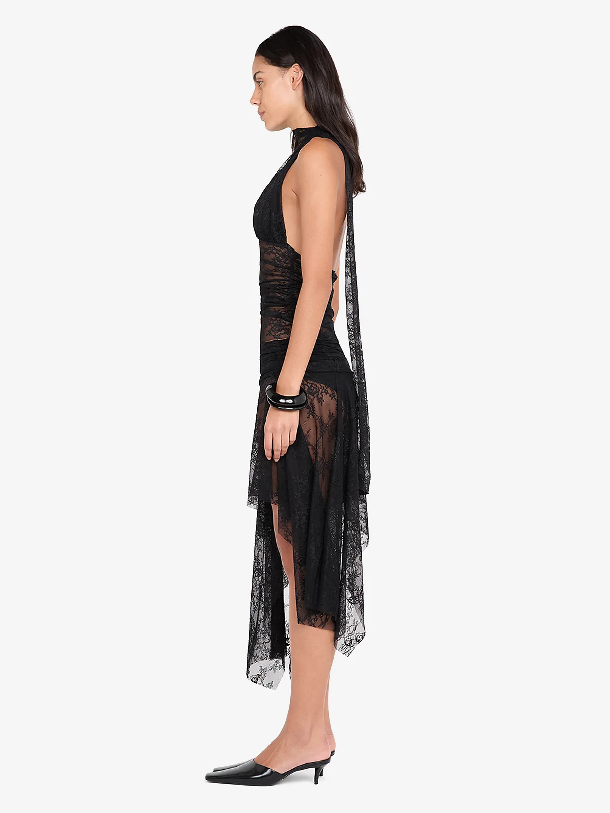 AUDREY HALTER TOP - BLACK - Image 3