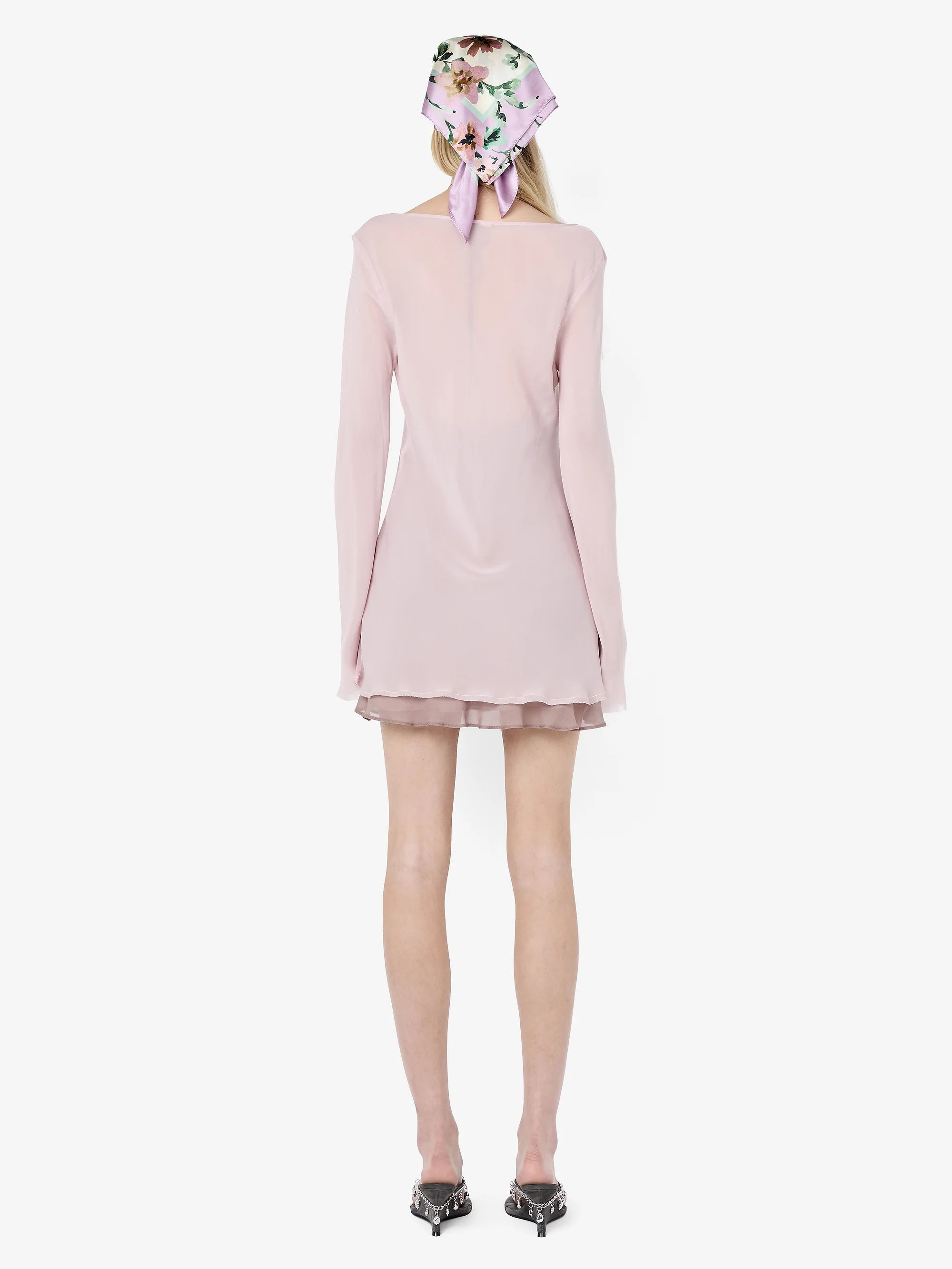 AUGUSTIN LAYERED MINI DRESS - MAUVE/MAUVE SMOKE - Image 5