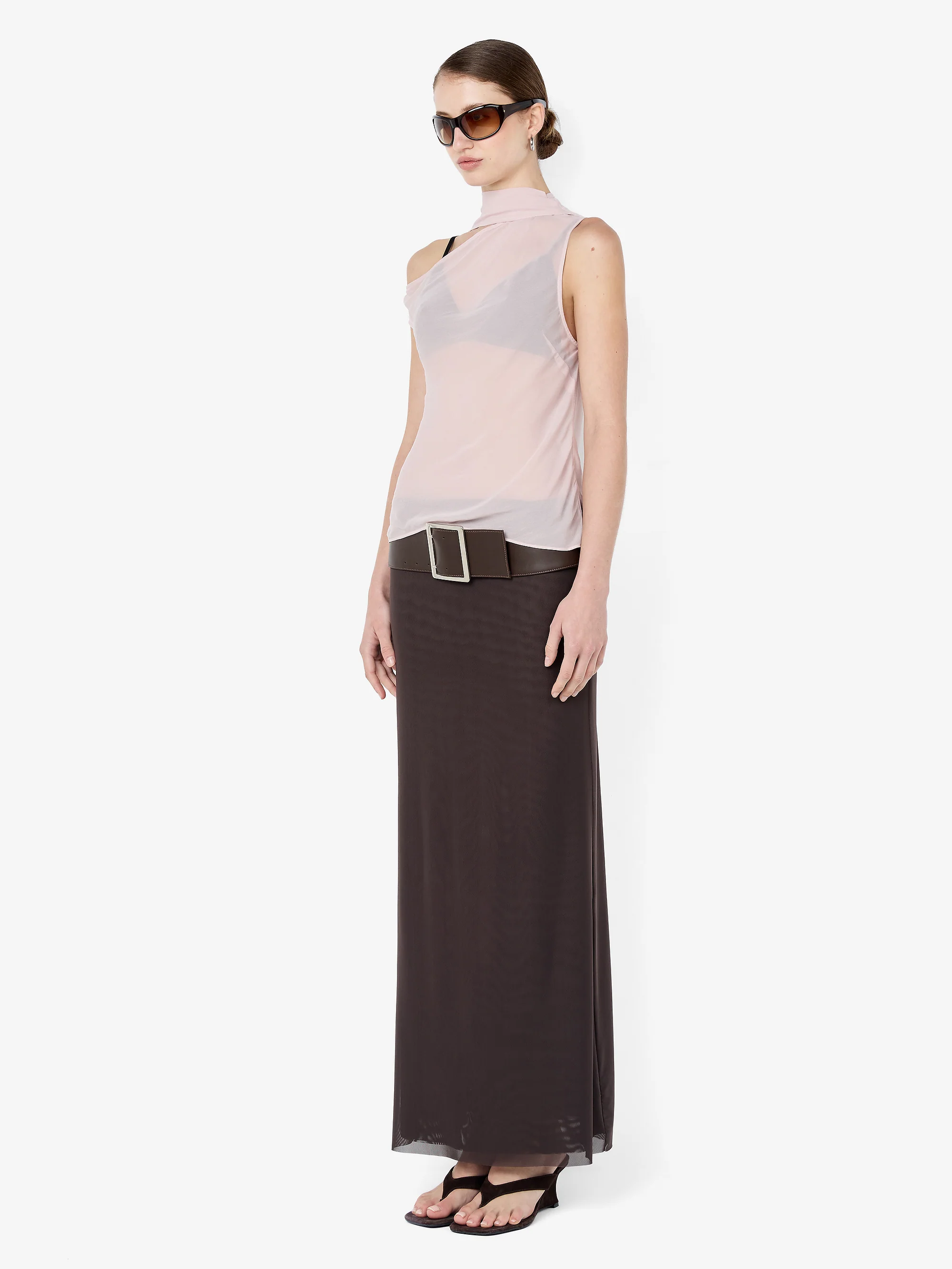 AUGUSTIN SCARF TOP - MAUVE - Image 2