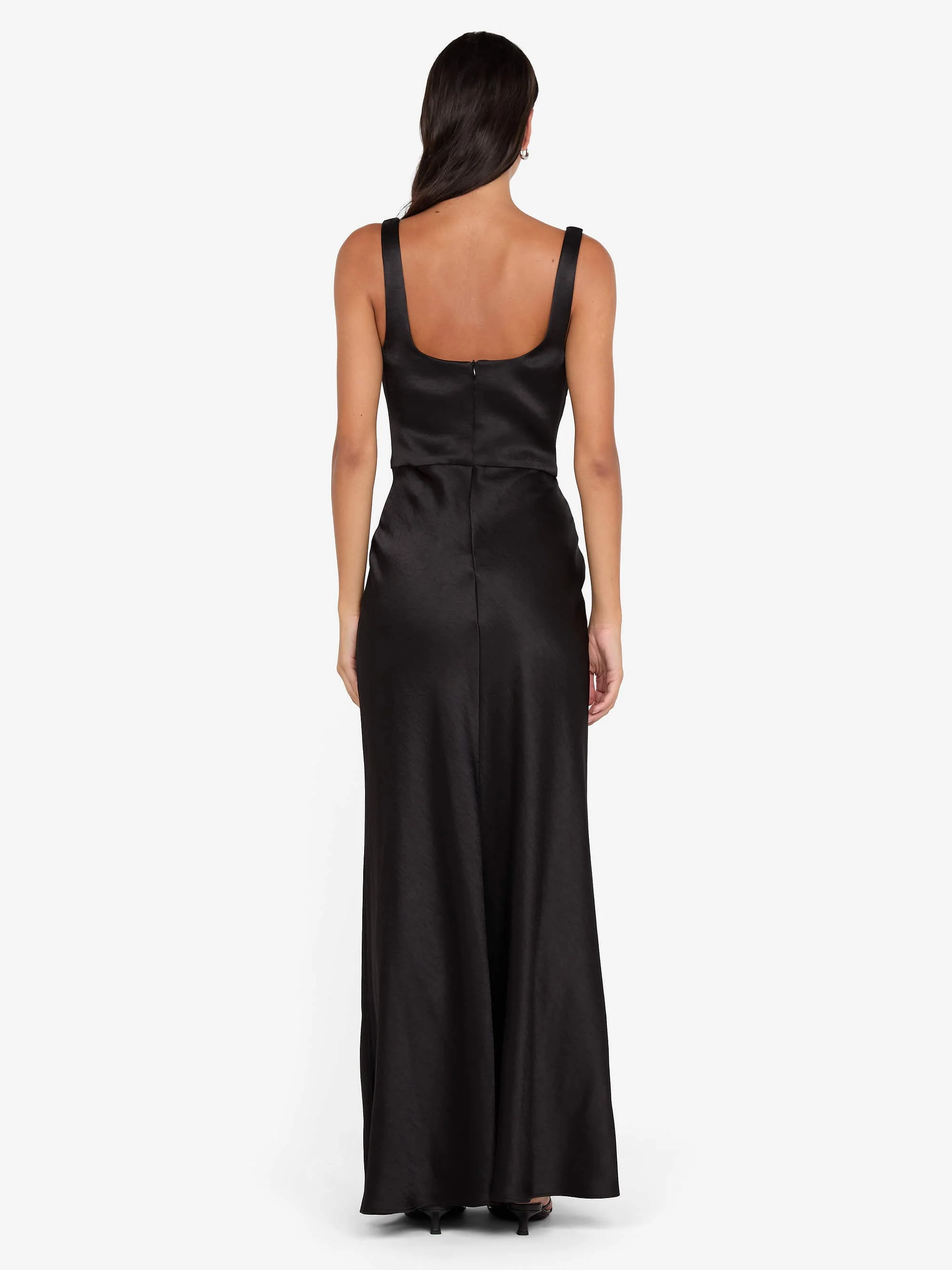 AUSTEN COWL NECK MAXI DRESS - BLACK - Image 4