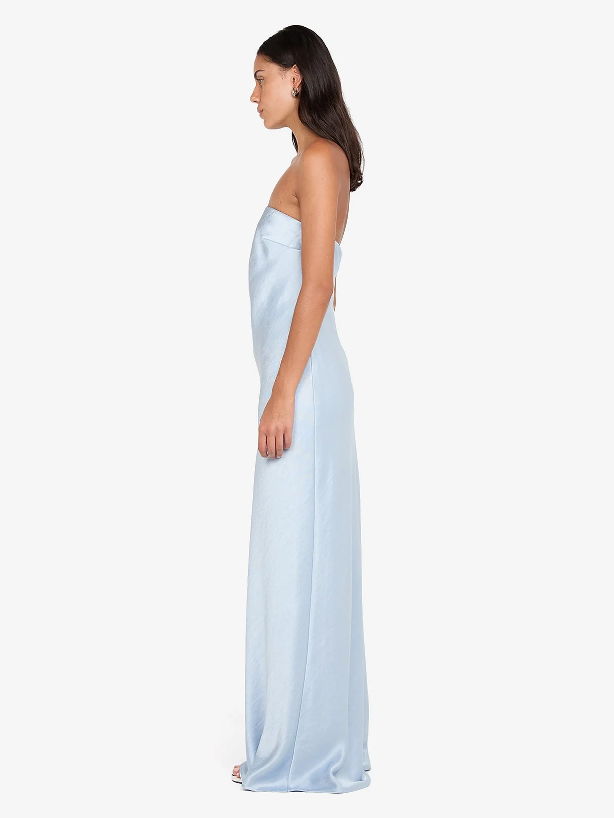 AUSTEN STRAPLESS MAXI DRESS - DUSTY BLUE - Image 4