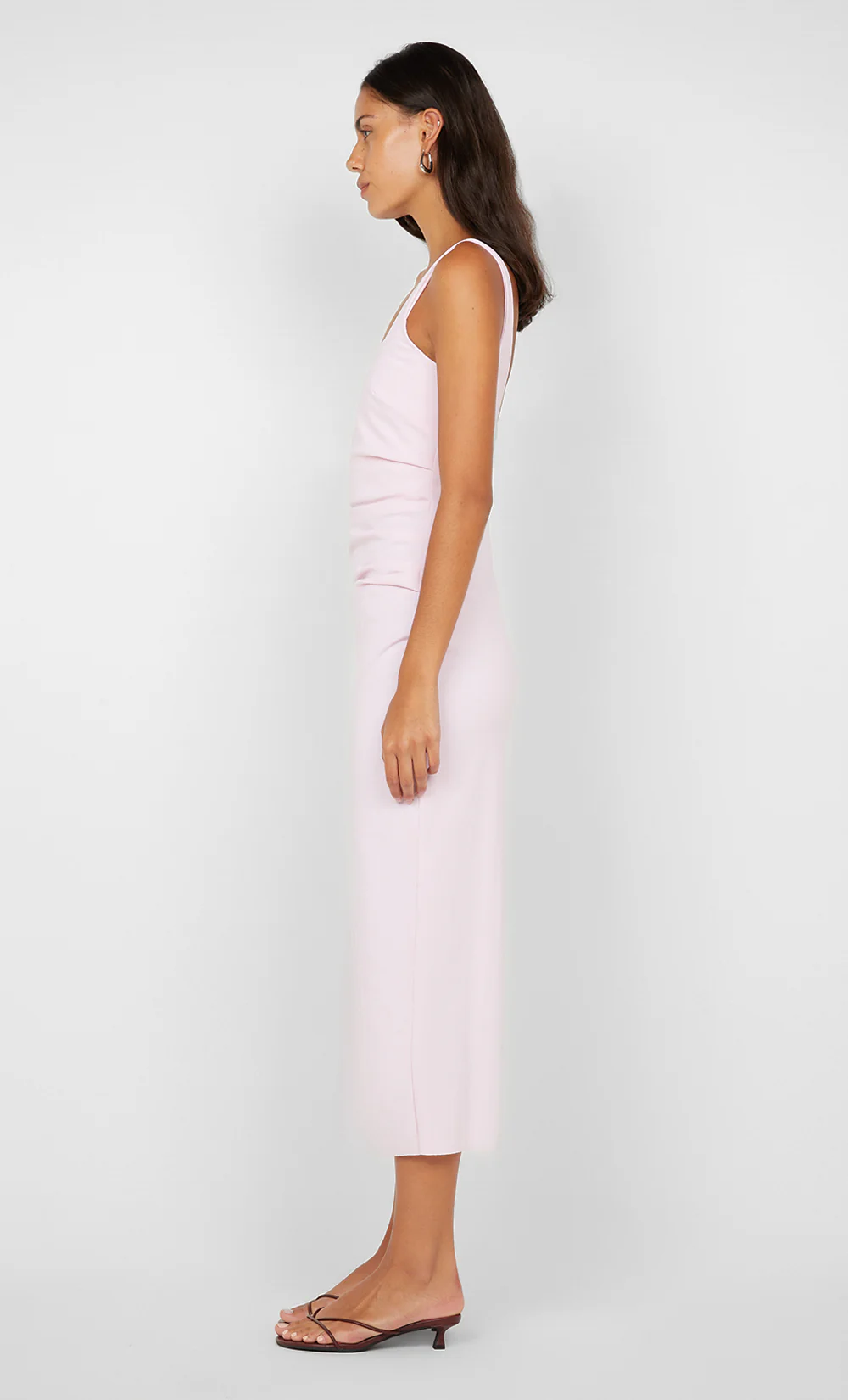 AVELINE TUCK MIDI DRESS - BALLET PINK - Image 4