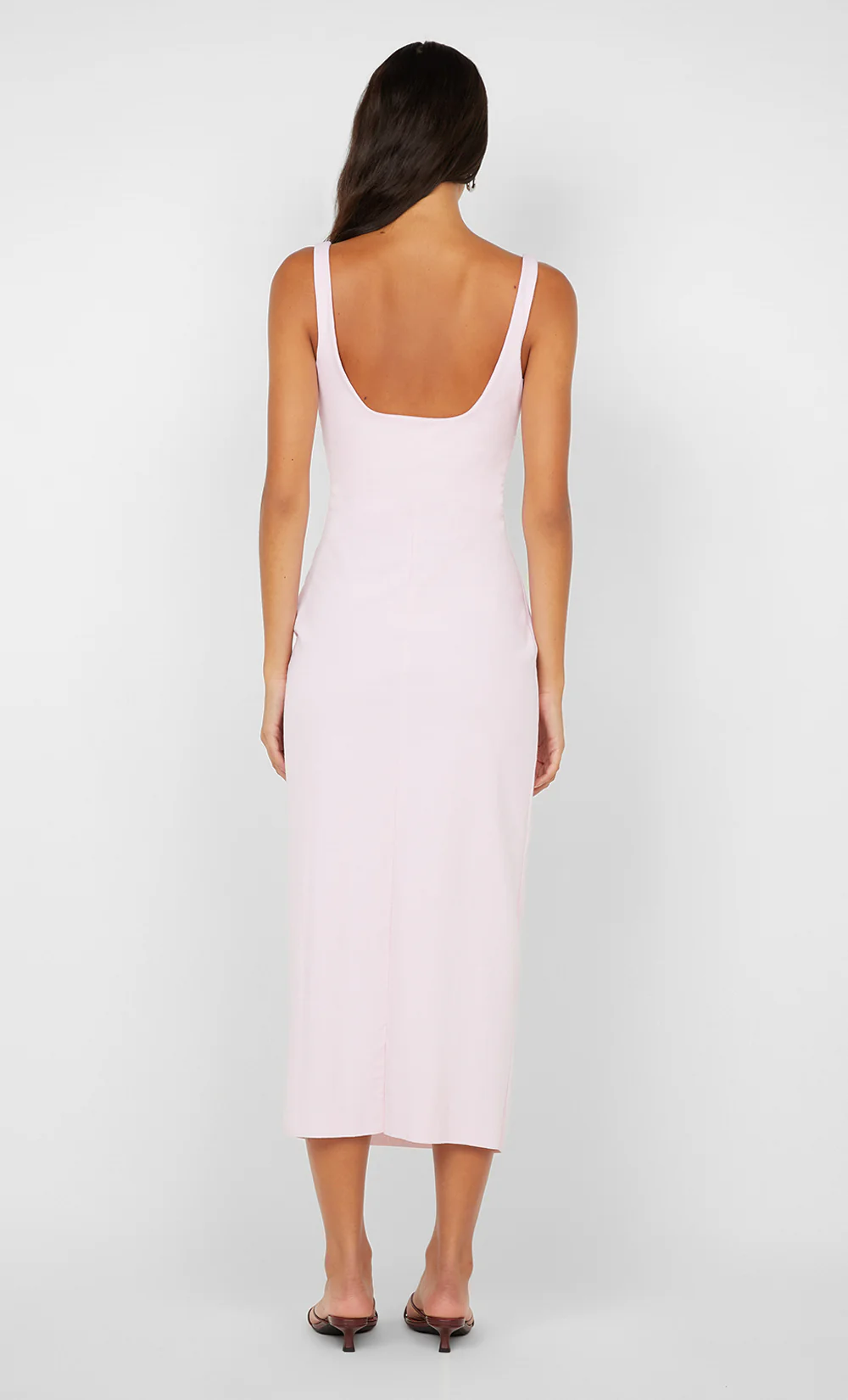 AVELINE TUCK MIDI DRESS - BALLET PINK - Image 5