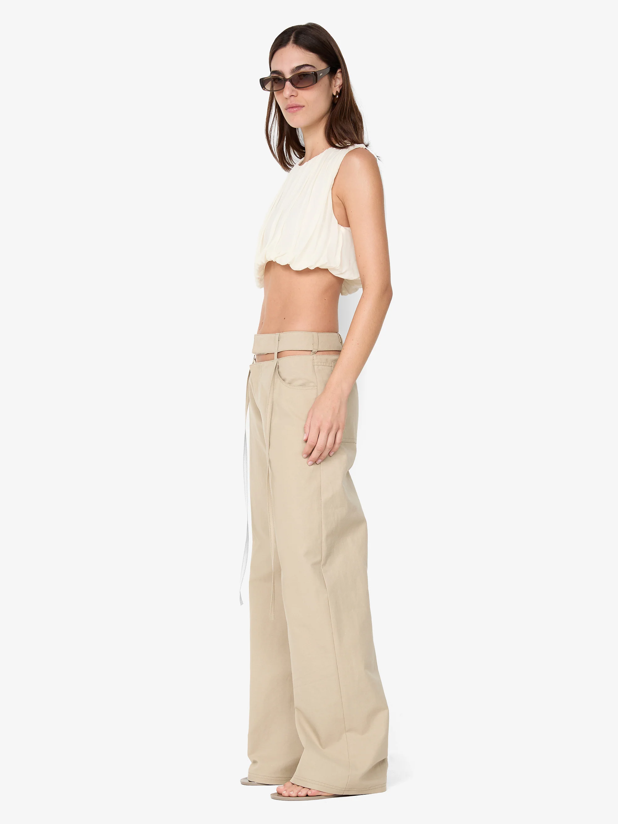 AZULA WIDE LEG PANT - STONE/GREY - Image 4