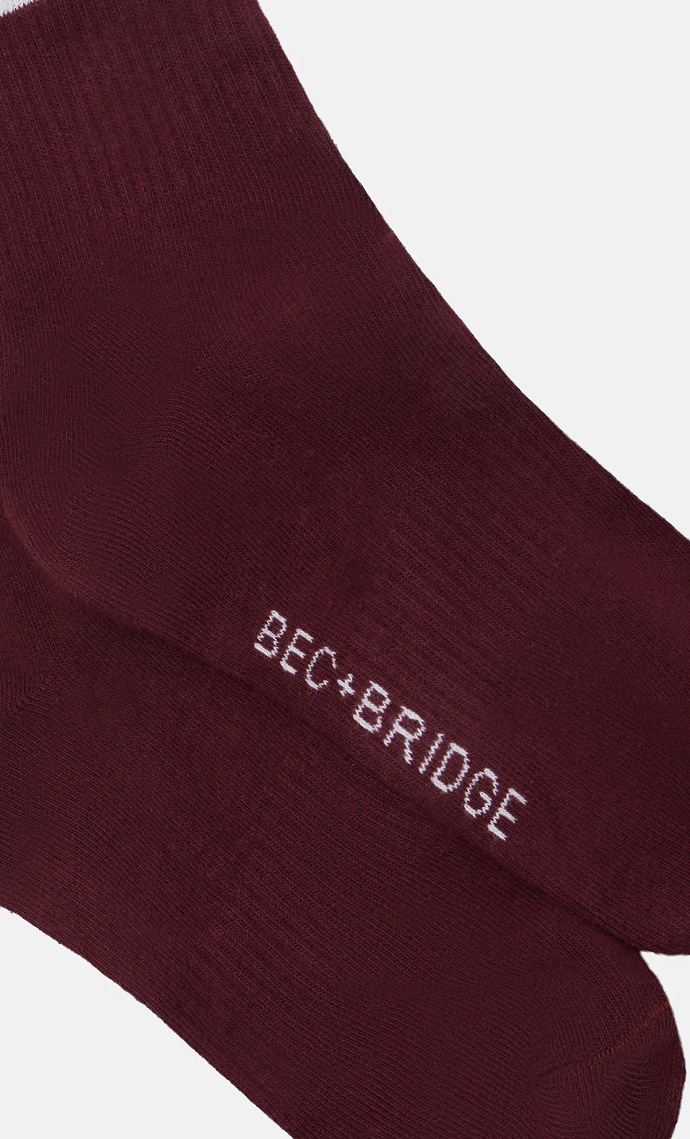 B+B SOCKS - BURG/WHITE - Image 2