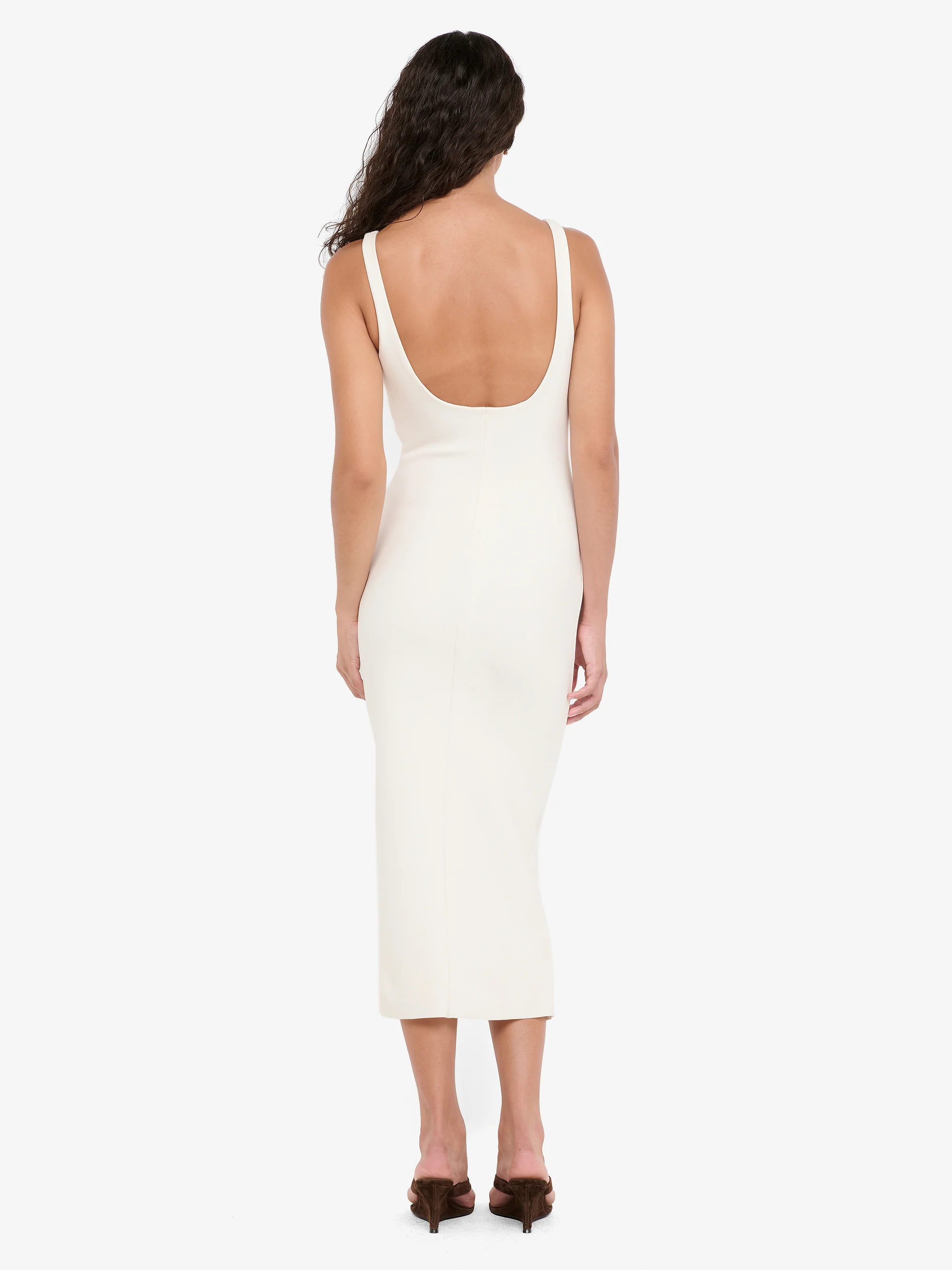 BE MINE SQUARE NECK DRESS - IVORY - Image 4