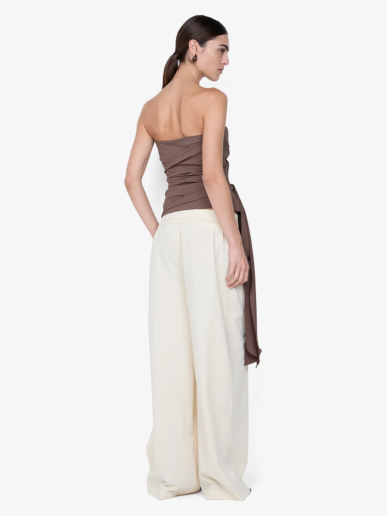 BELLE STRAPLESS TOP - MILK CHOCOLATE - Image 3