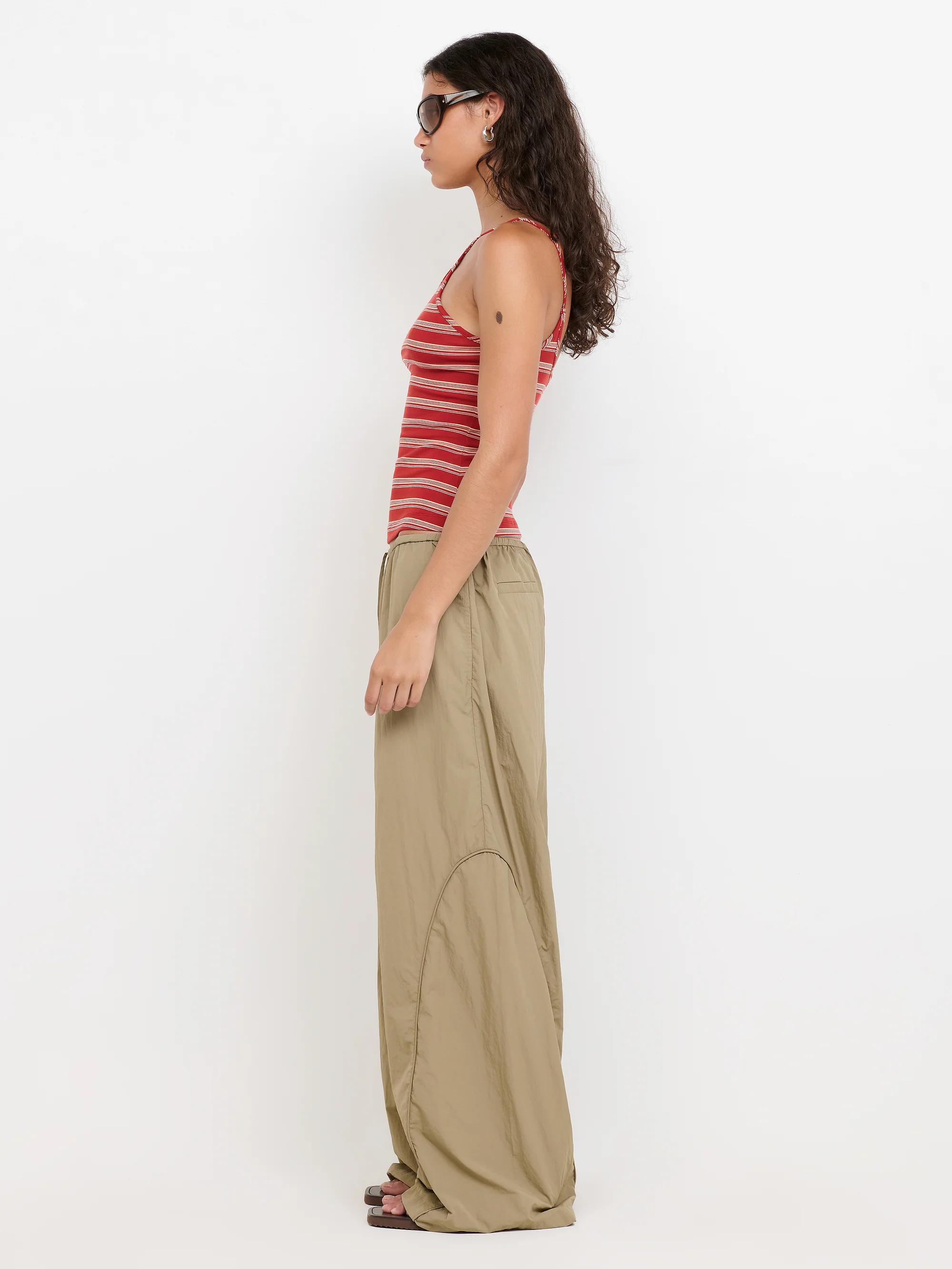 BENNI KEYHOLE TANK - BURNT RED/BUTTER STRIPE - Image 3
