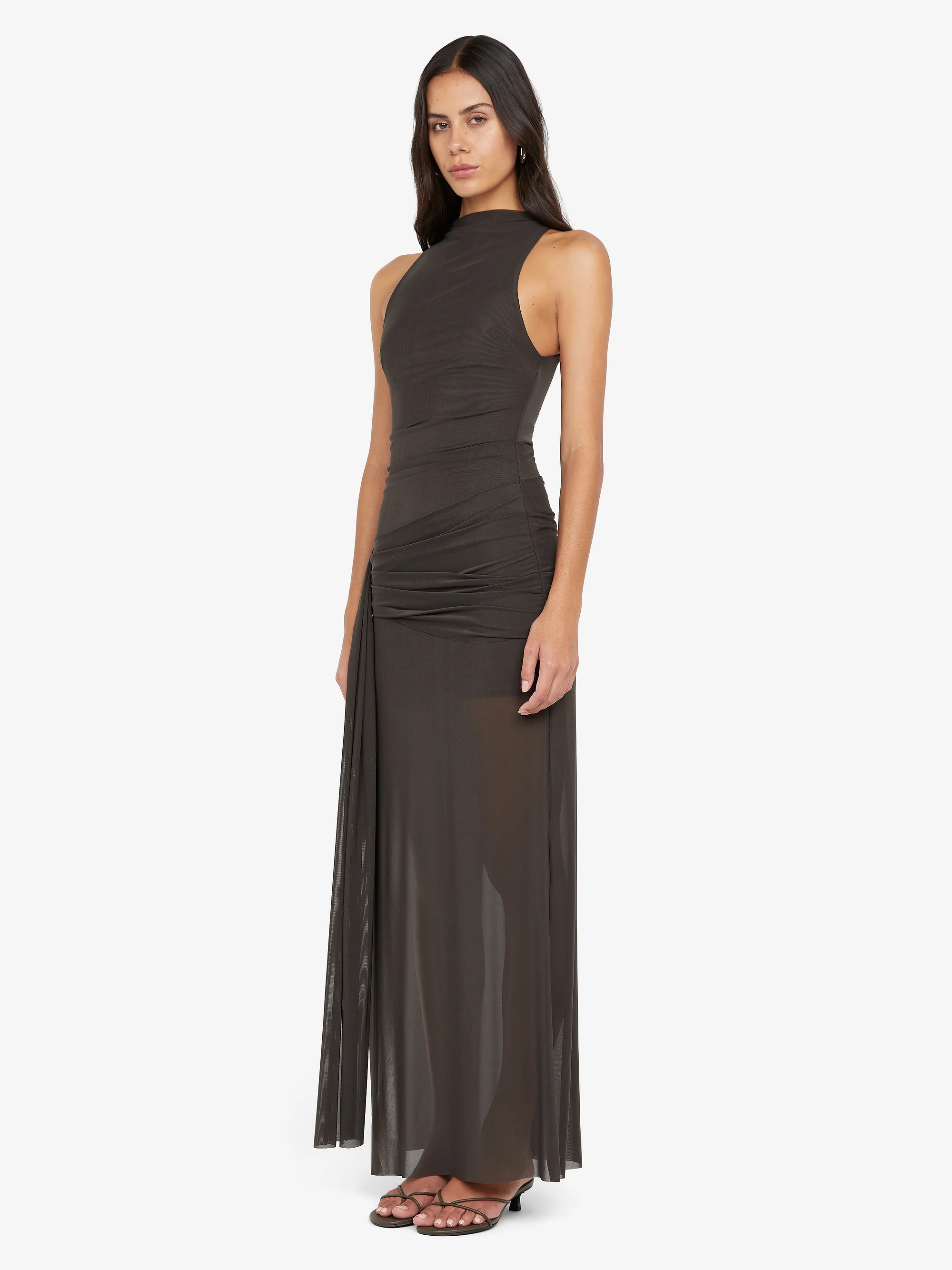 BLAINE DRAPE MAXI DRESS - CEDAR - Image 2
