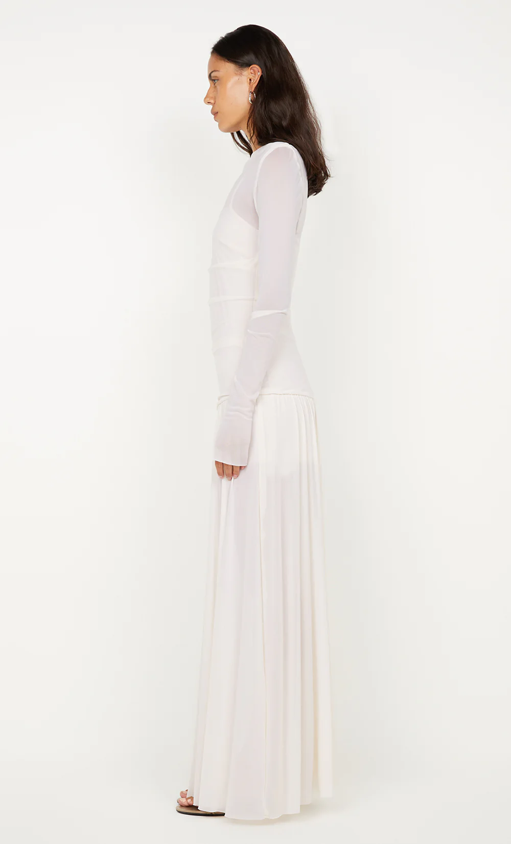 BLAINE LONG SLEEVE MAXI DRESS - BUTTER CREAM - Image 6