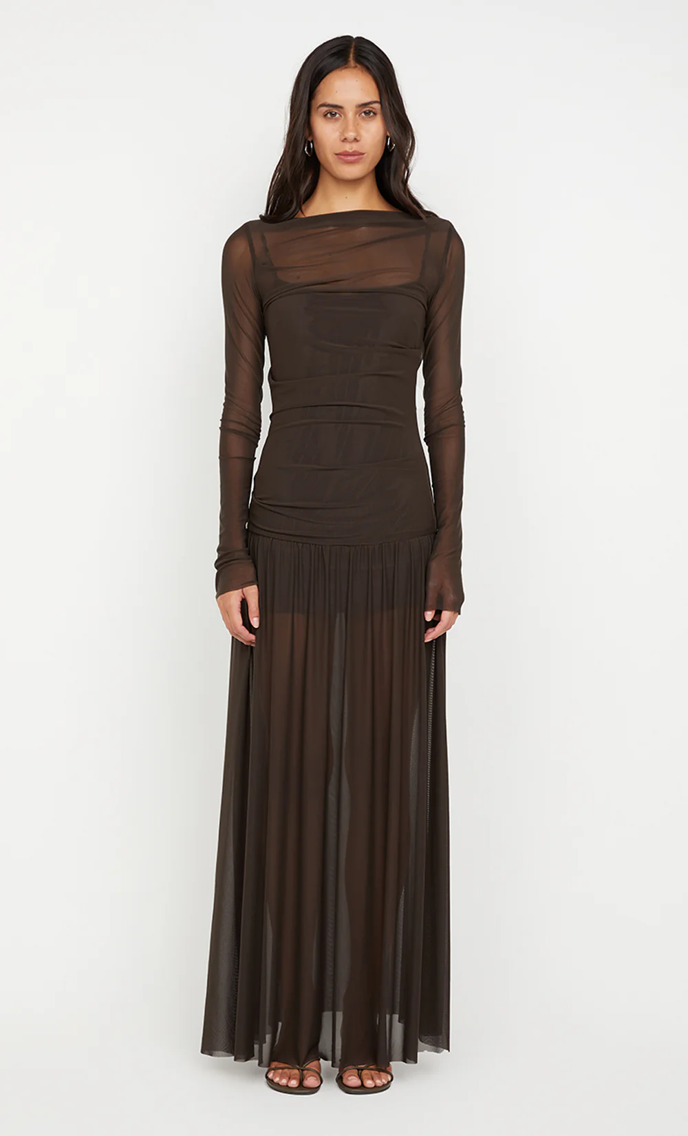 BLAINE LONG SLEEVE MAXI DRESS - CEDAR - Image 2