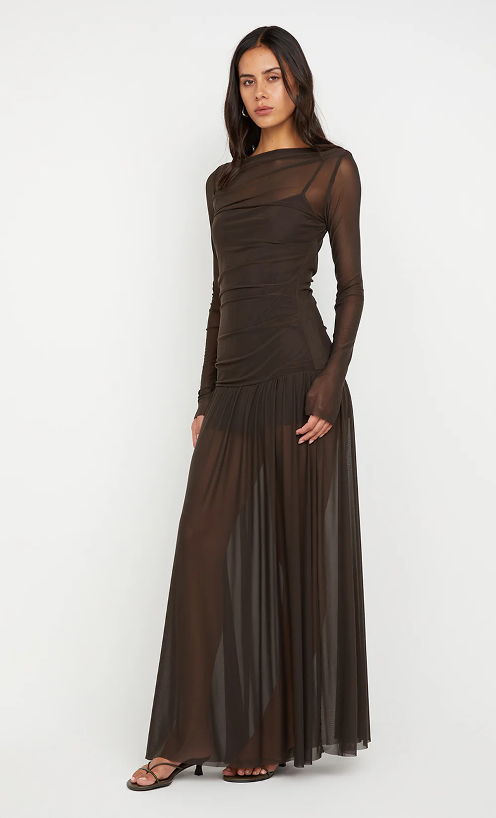 BLAINE LONG SLEEVE MAXI DRESS - CEDAR - Image 3