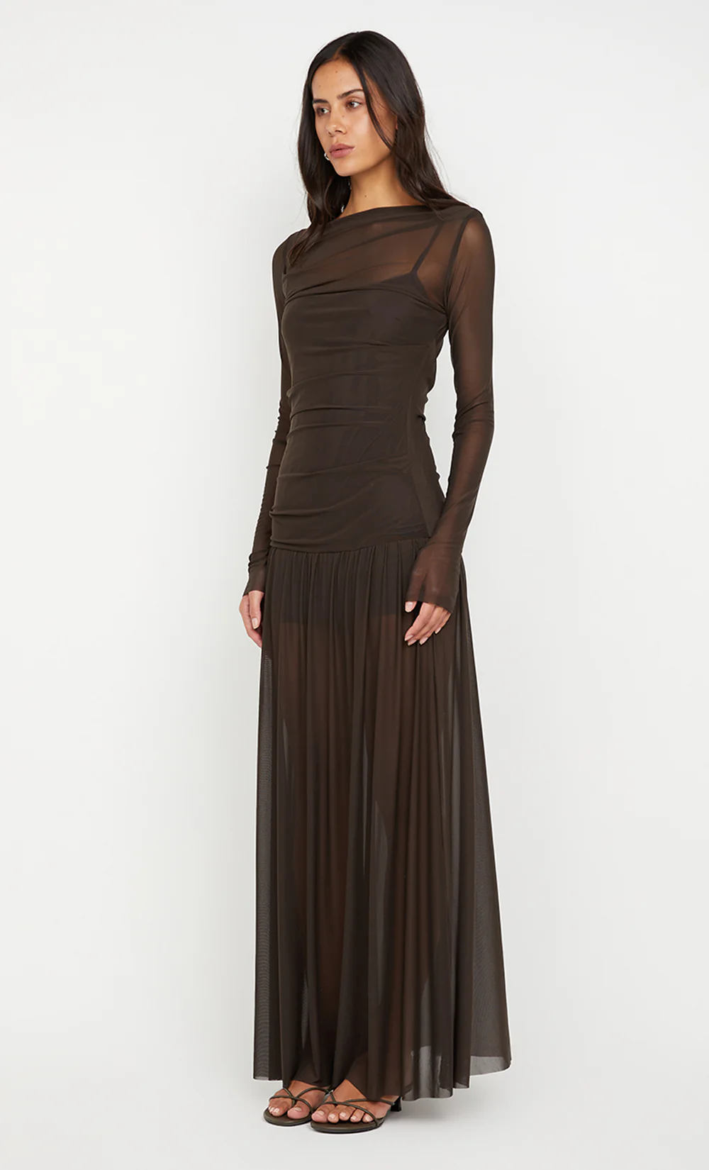 BLAINE LONG SLEEVE MAXI DRESS - CEDAR - Image 4