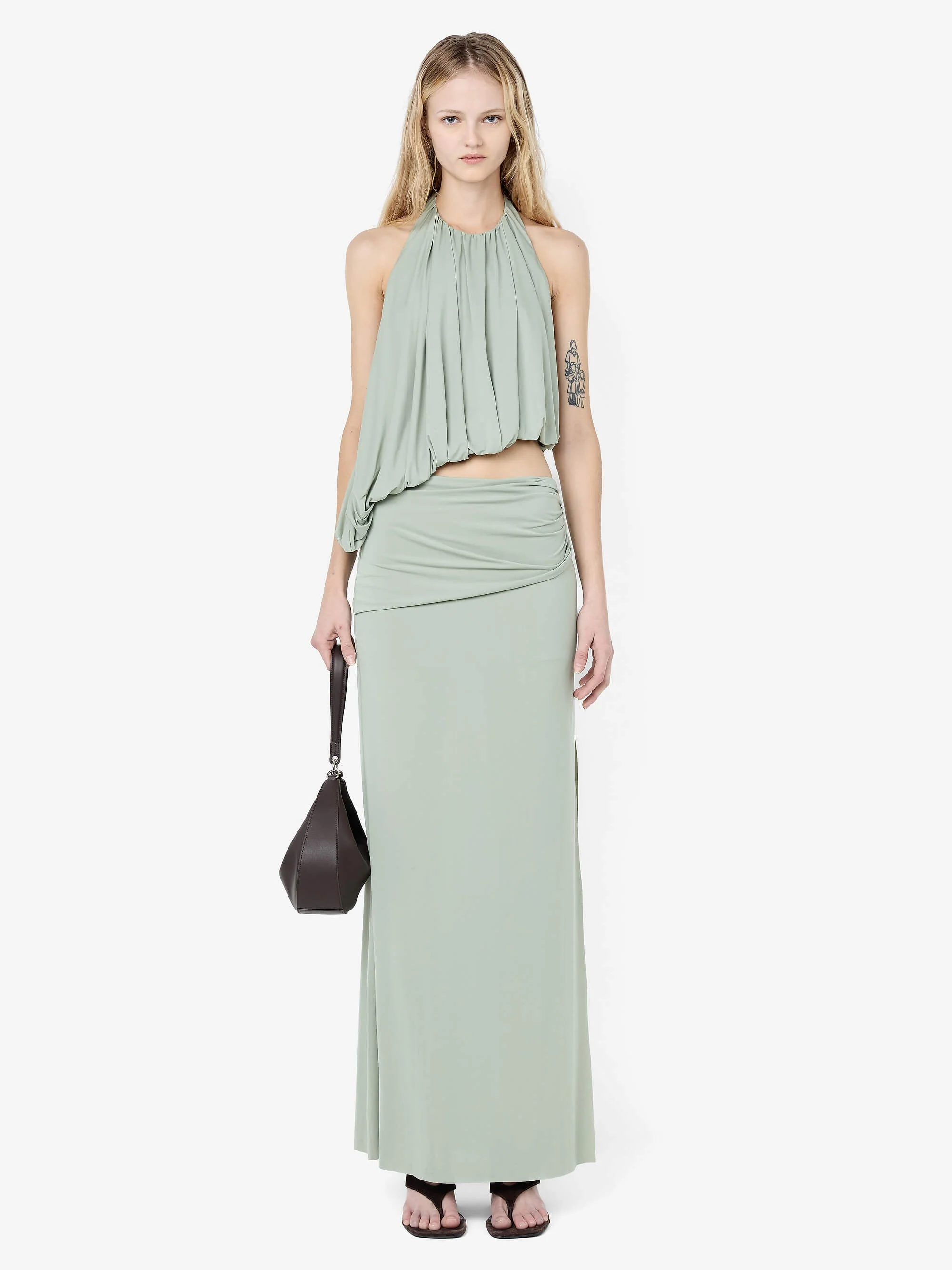 CADENCE RACER MAXI DRESS - PISTACHIO - Image 7