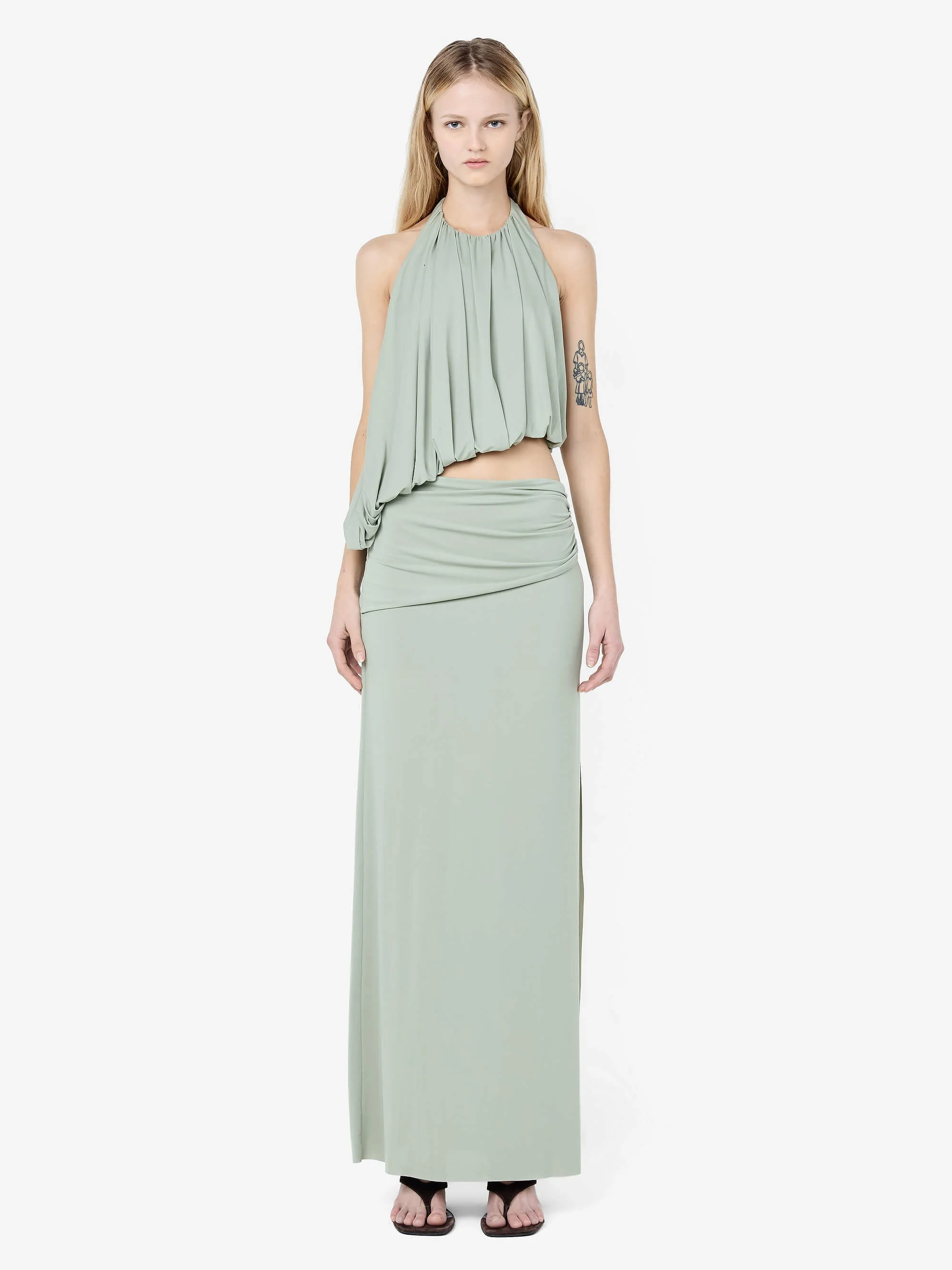 CADENCE RACER MAXI DRESS - PISTACHIO - Image 8