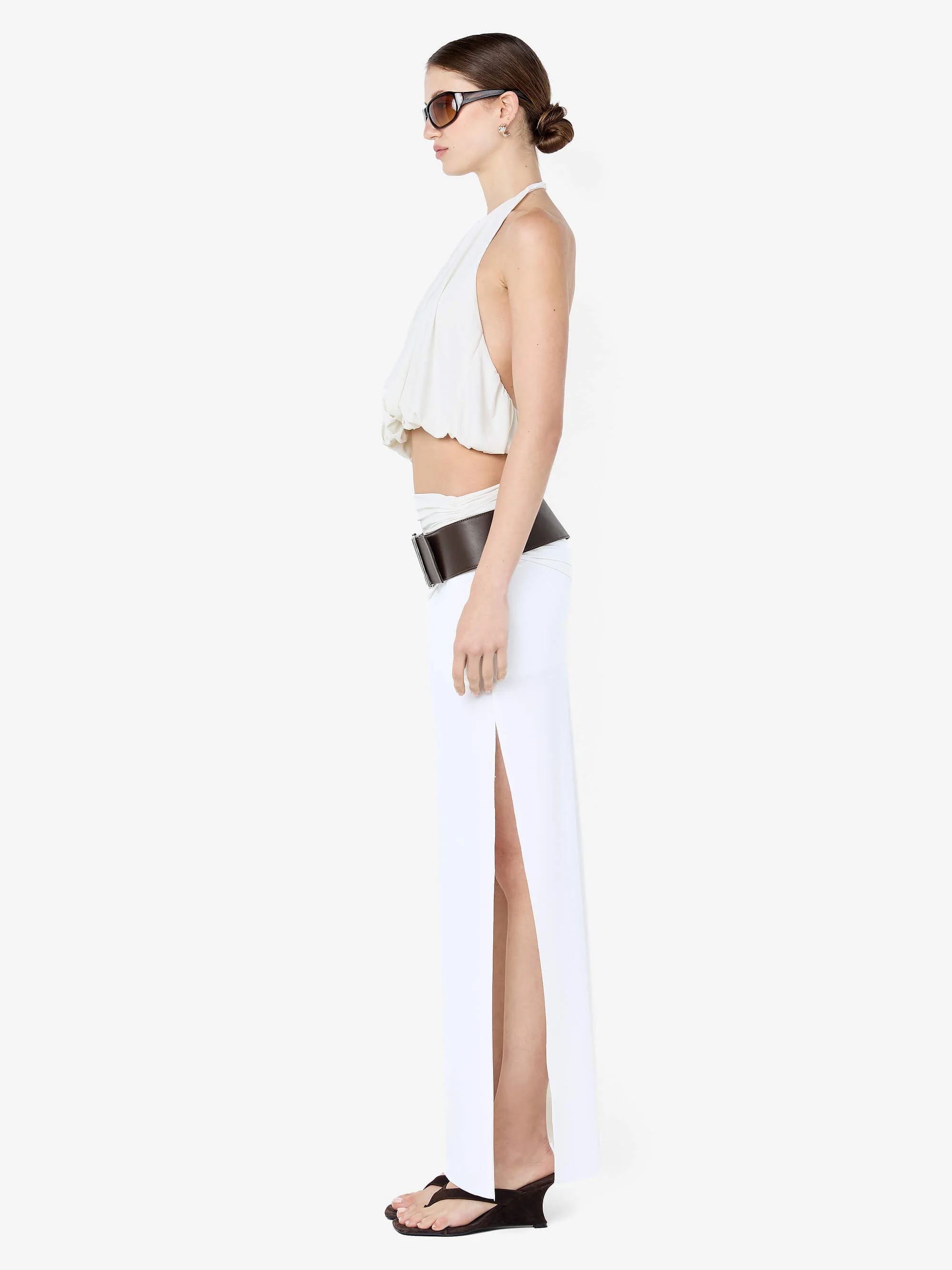 CADENCE RACER MAXI DRESS - SNOW - Image 6