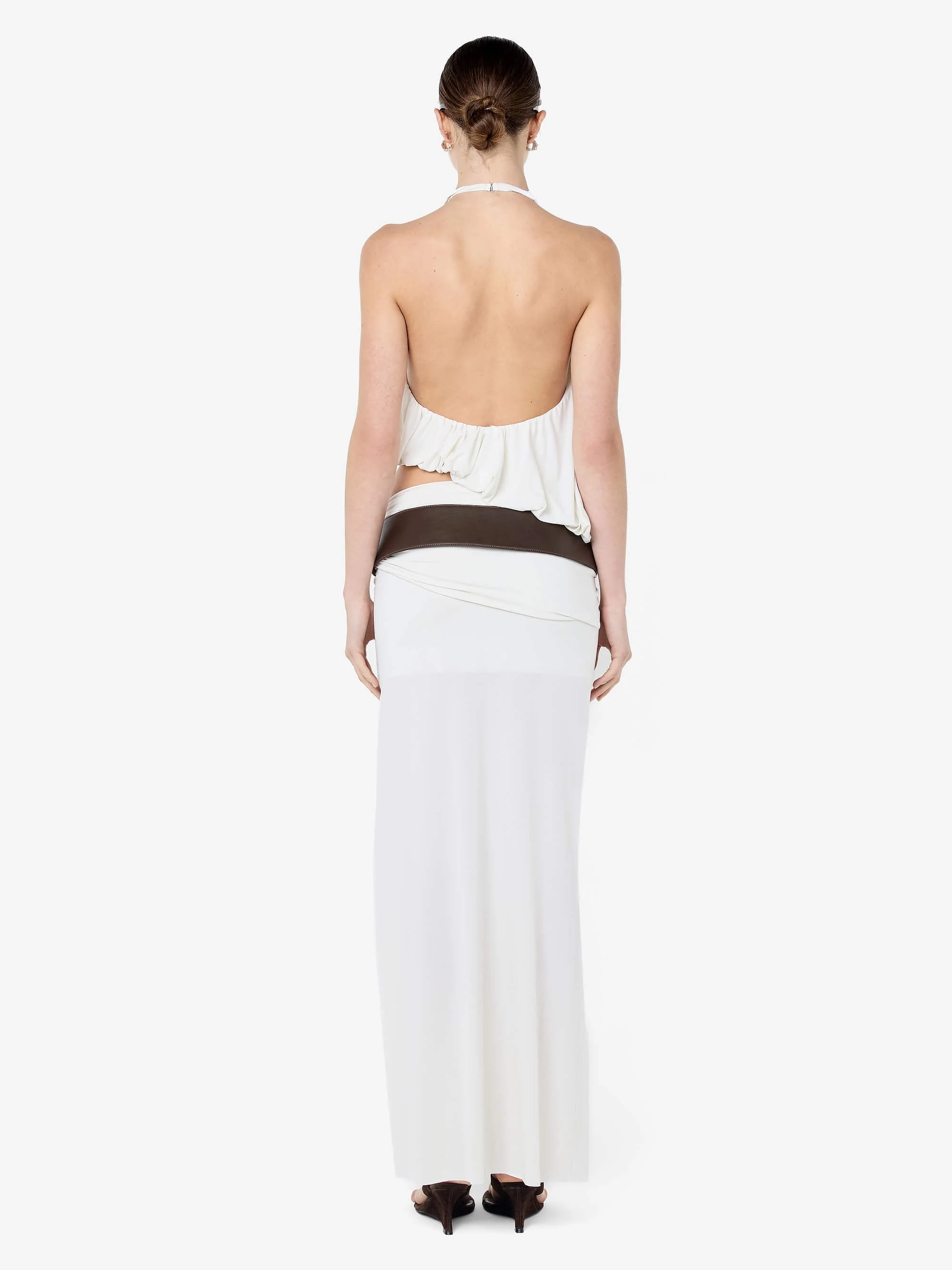 CADENCE RACER MAXI DRESS - SNOW - Image 7