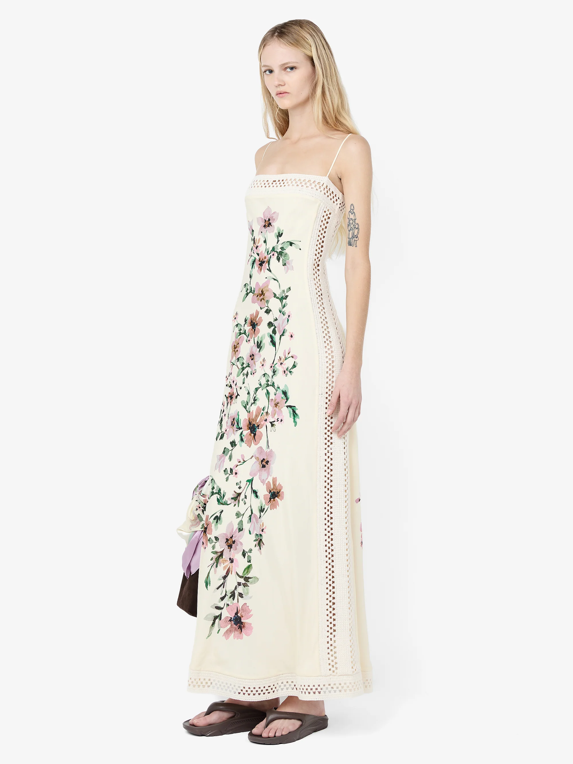 CAMELIA MAXI DRESS - CREAM GARDENIA FLORAL - Image 3