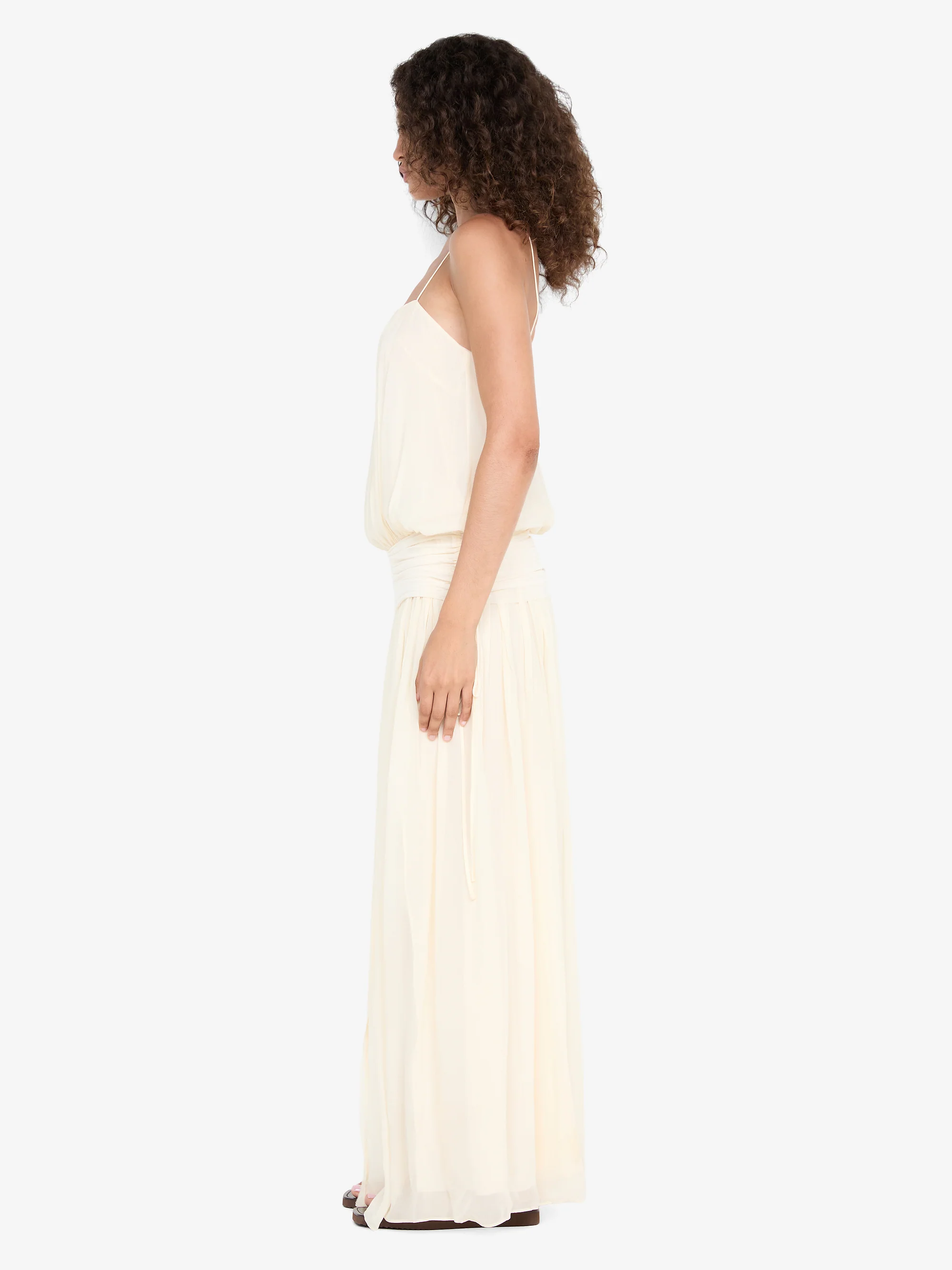 CAMILLE BLOUSON DRESS - BUTTERCREAM - Image 3