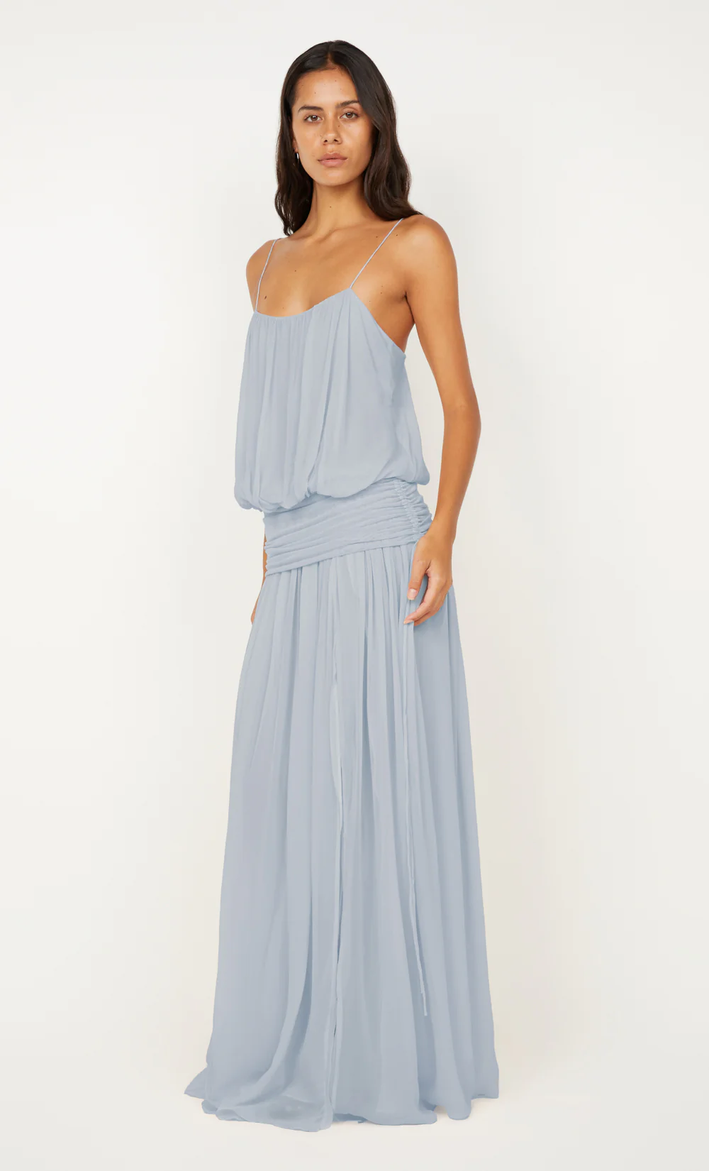 CAMILLE BLOUSON DRESS - CLOUD BLUE - Image 3