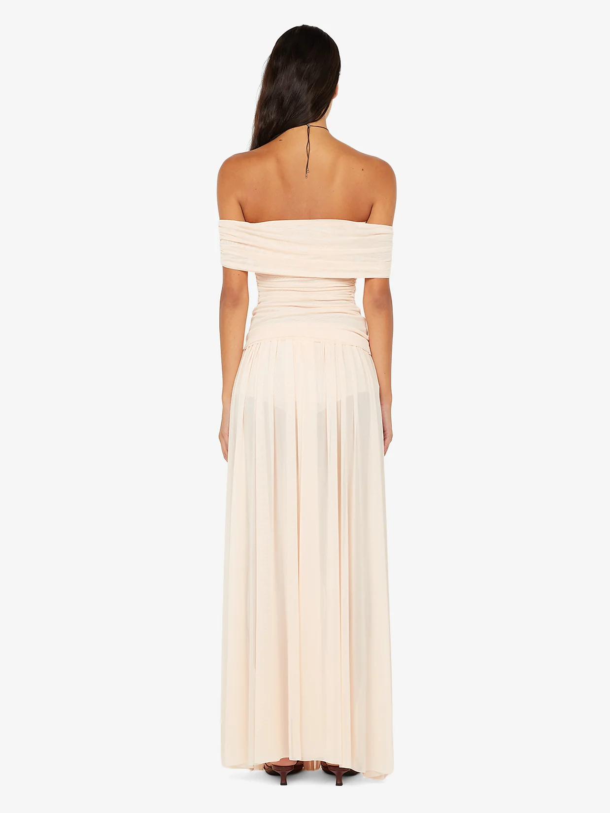 CAMILLE MAXI SKIRT - PEACH - Image 4