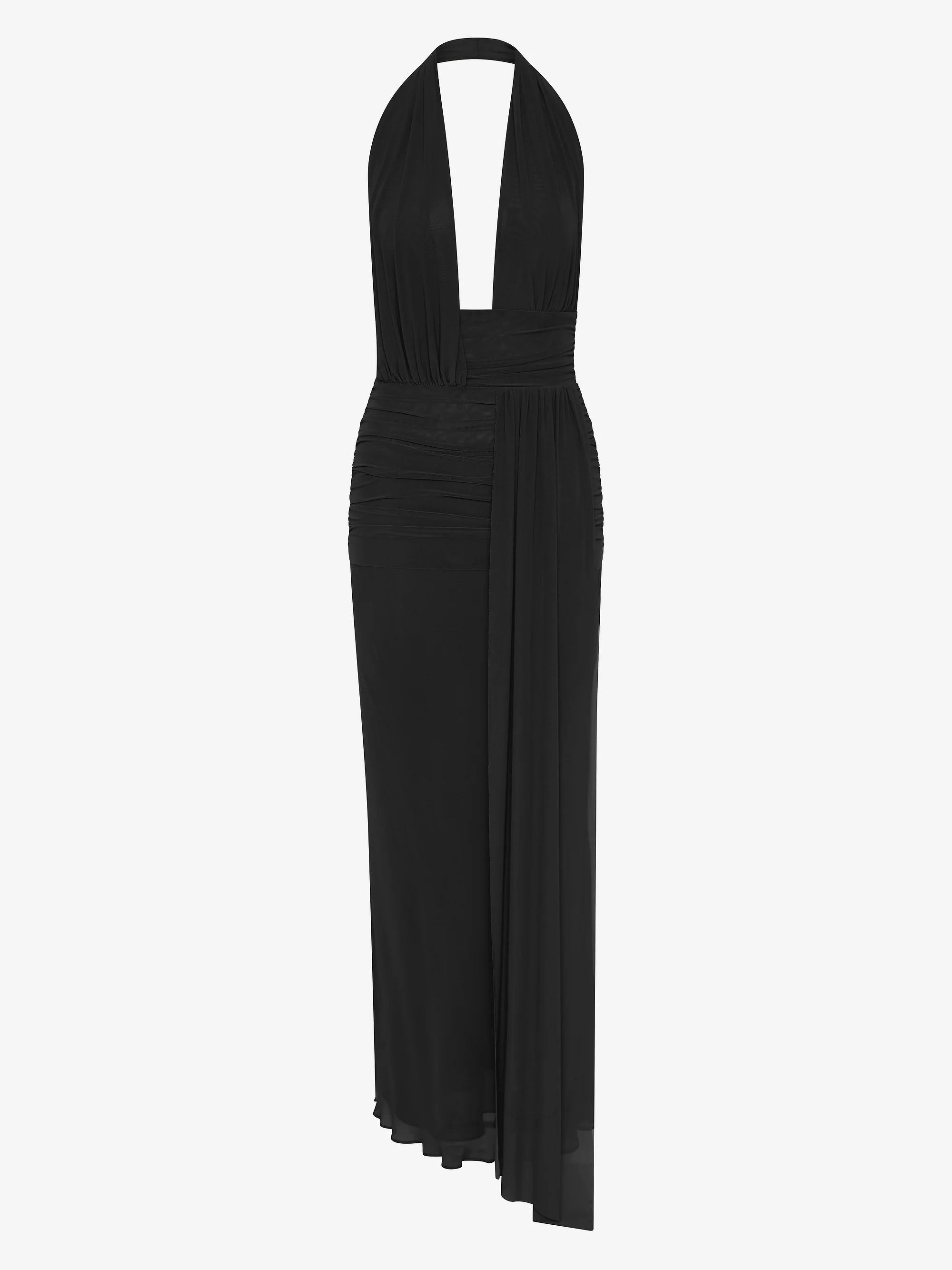 CASSIS DRAPE MAXI DRESS - BLACK - Image 5