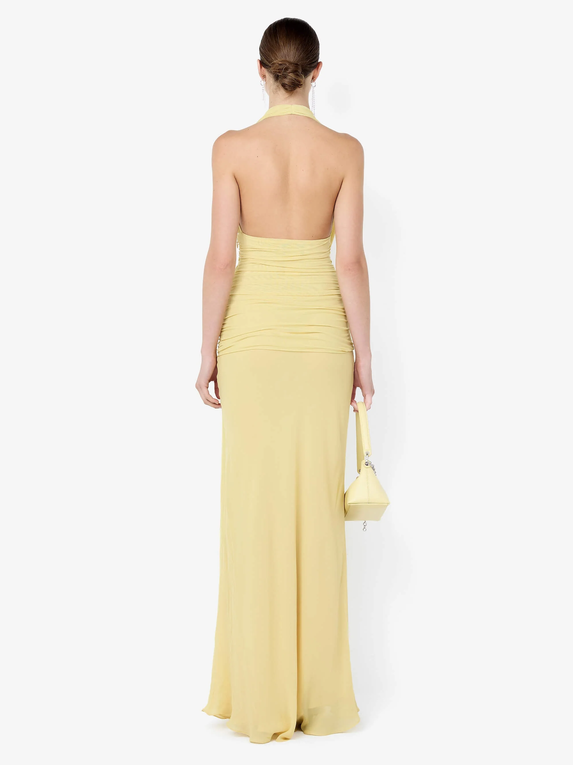 CASSIS DRAPE MAXI DRESS - CITRON - Image 4